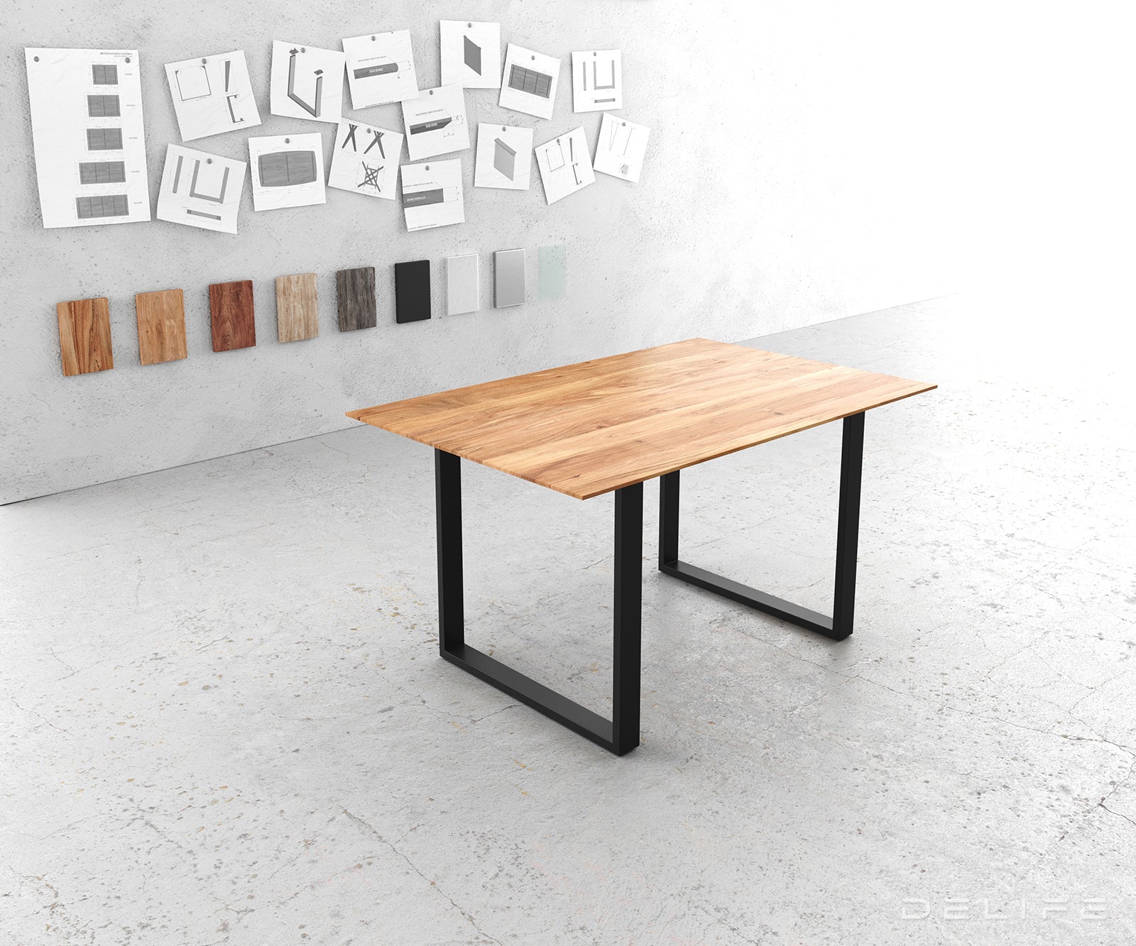 Blagovaonski stol Edge 2, Materijal: Bagrem