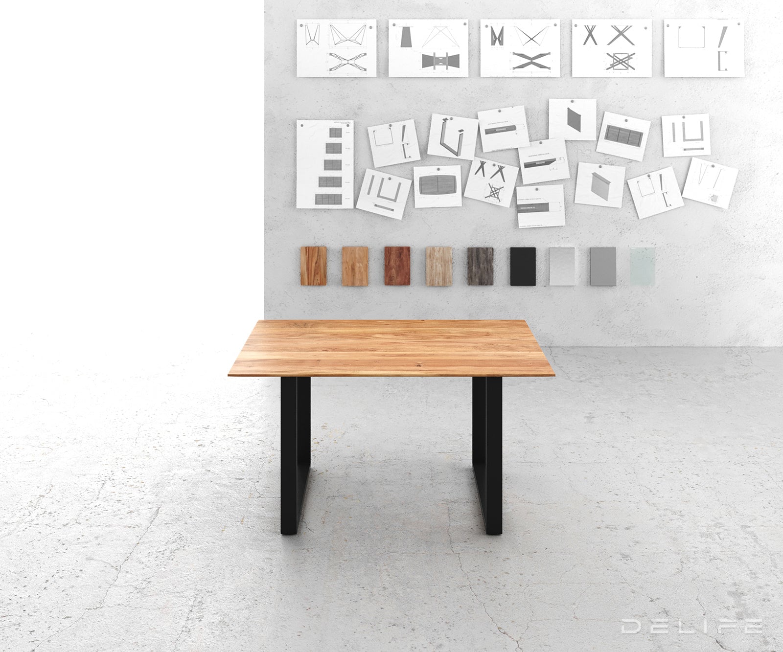 Blagovaonski stol Edge 2, Materijal: Bagrem