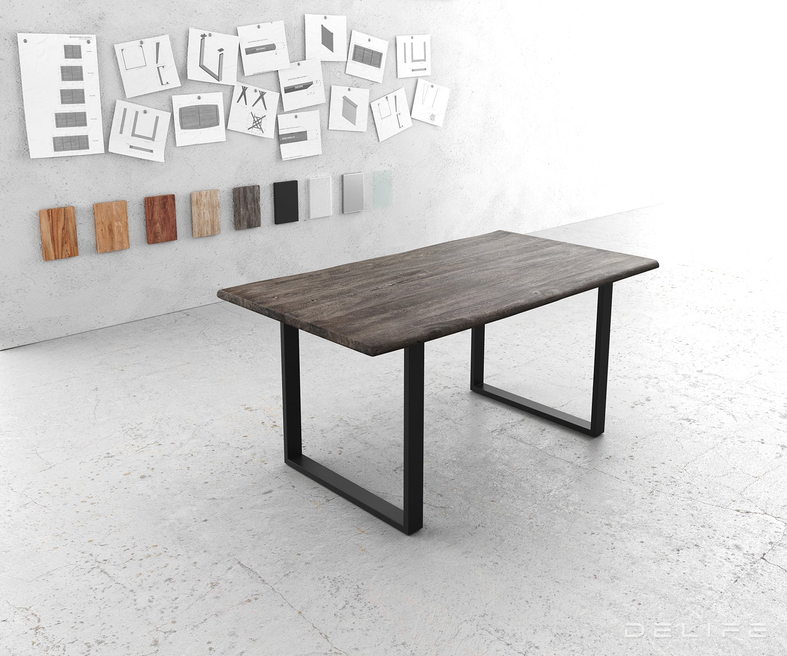 Blagovaonski stol Edge, Materijal: Bagrem, Debljina ploče: 3,5cm