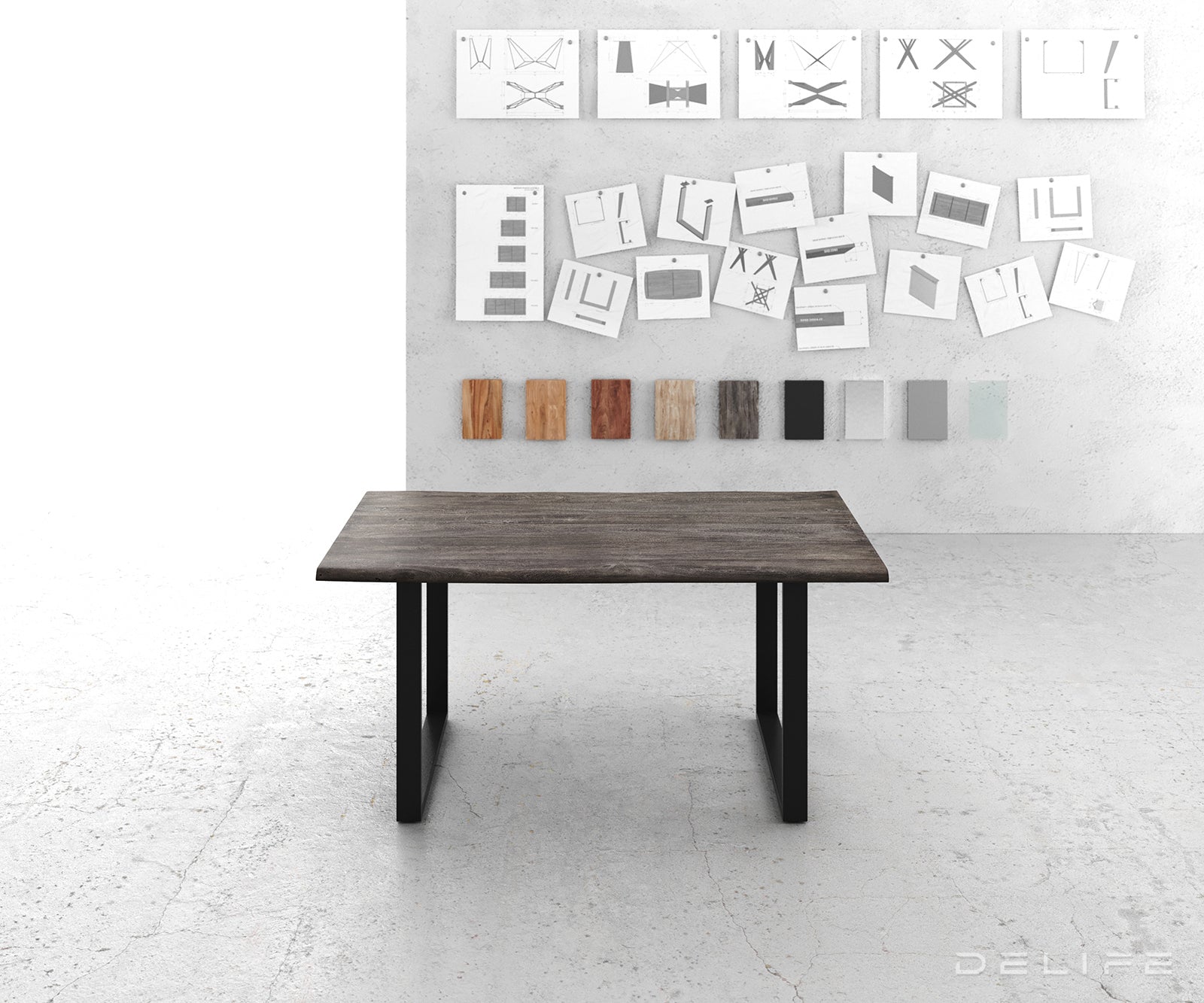 Blagovaonski stol Edge, Materijal: Bagrem, Debljina ploče: 3,5cm