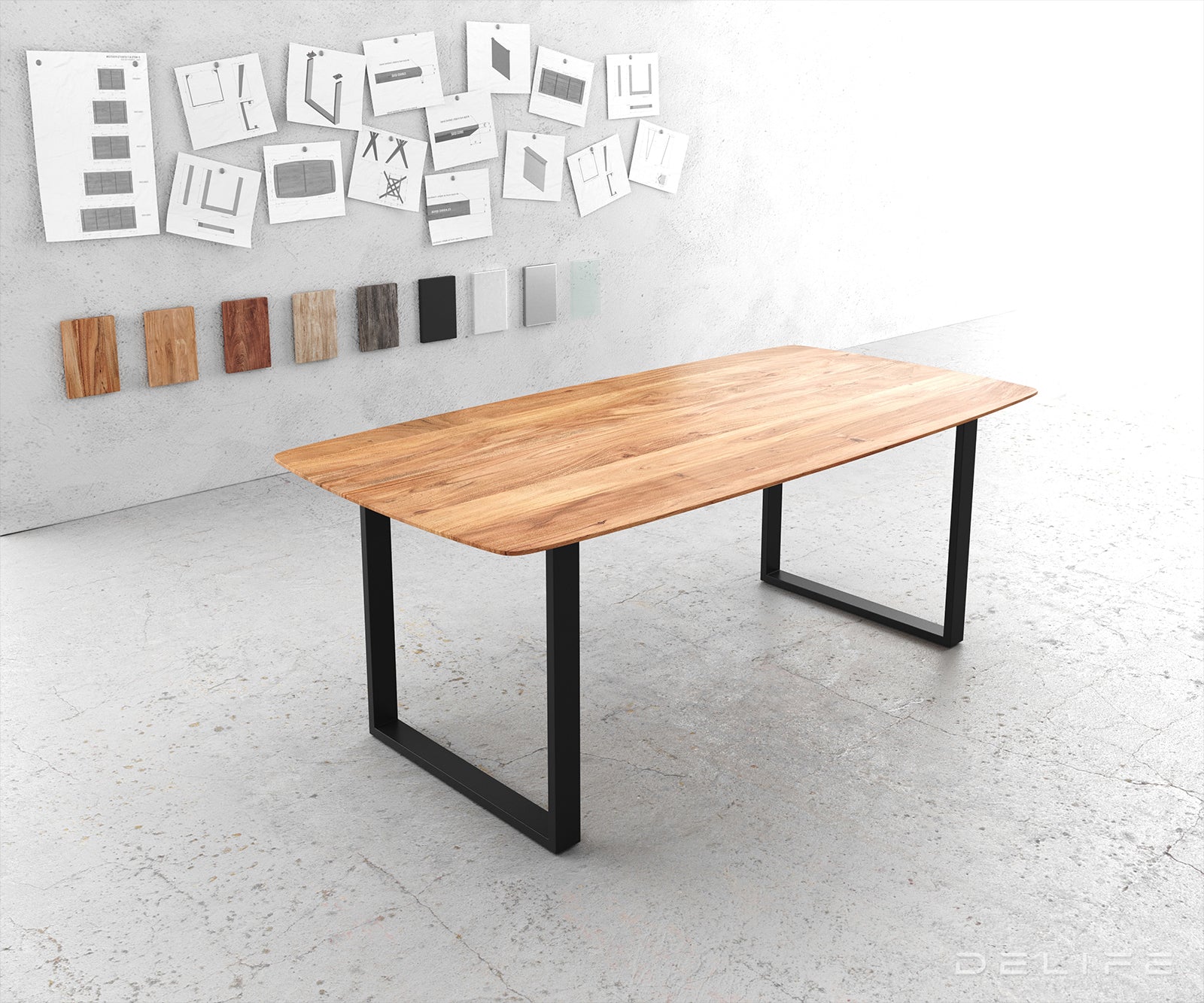 Blagovaonski stol Edge Bott, Materijal: Bagrem