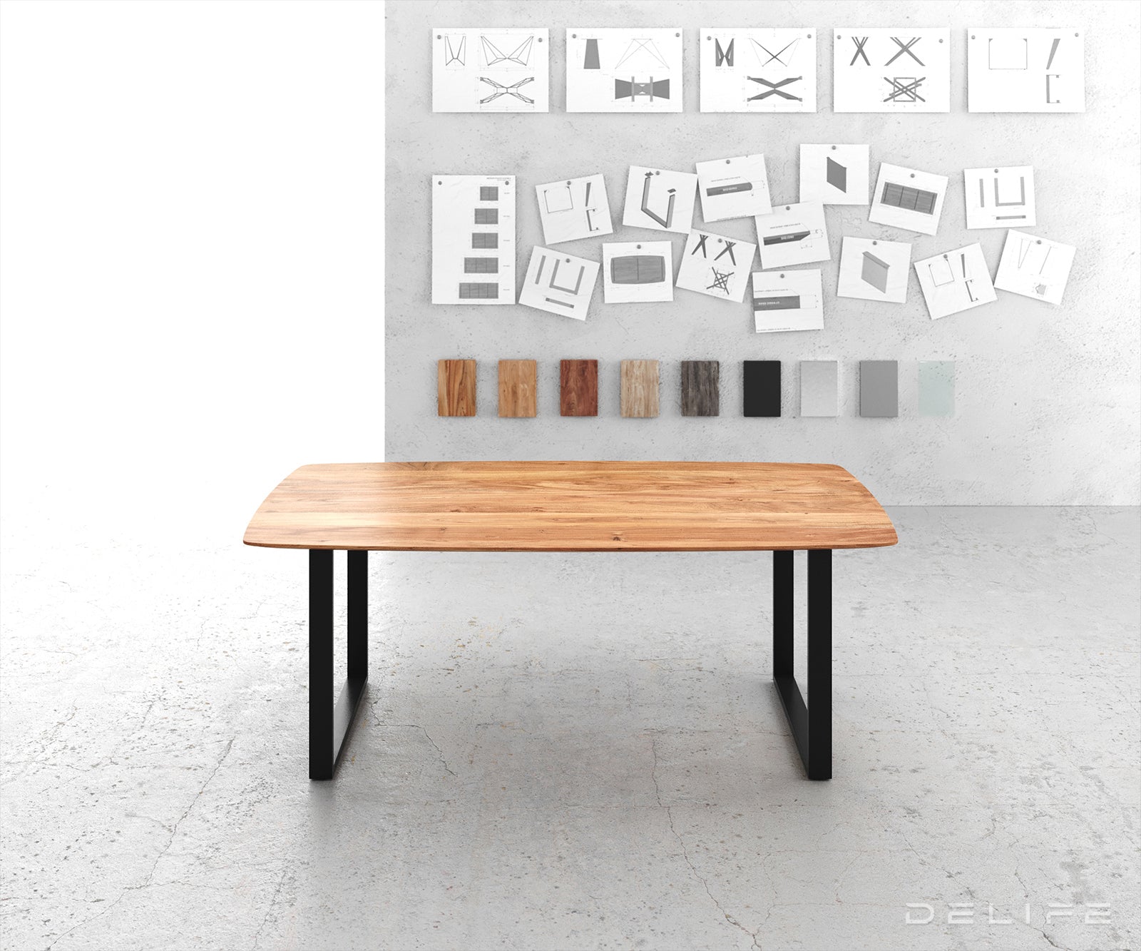 Blagovaonski stol Edge Bott, Materijal: Bagrem