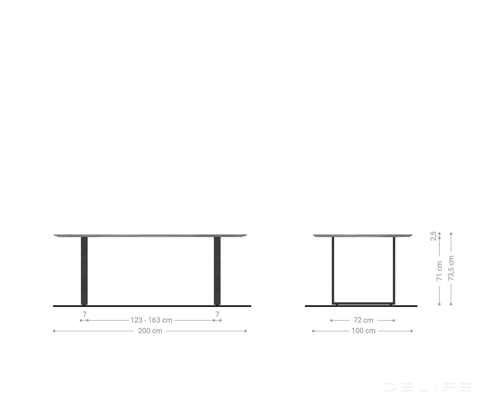 Blagovaonski stol Edge Bott, Materijal: Bagrem