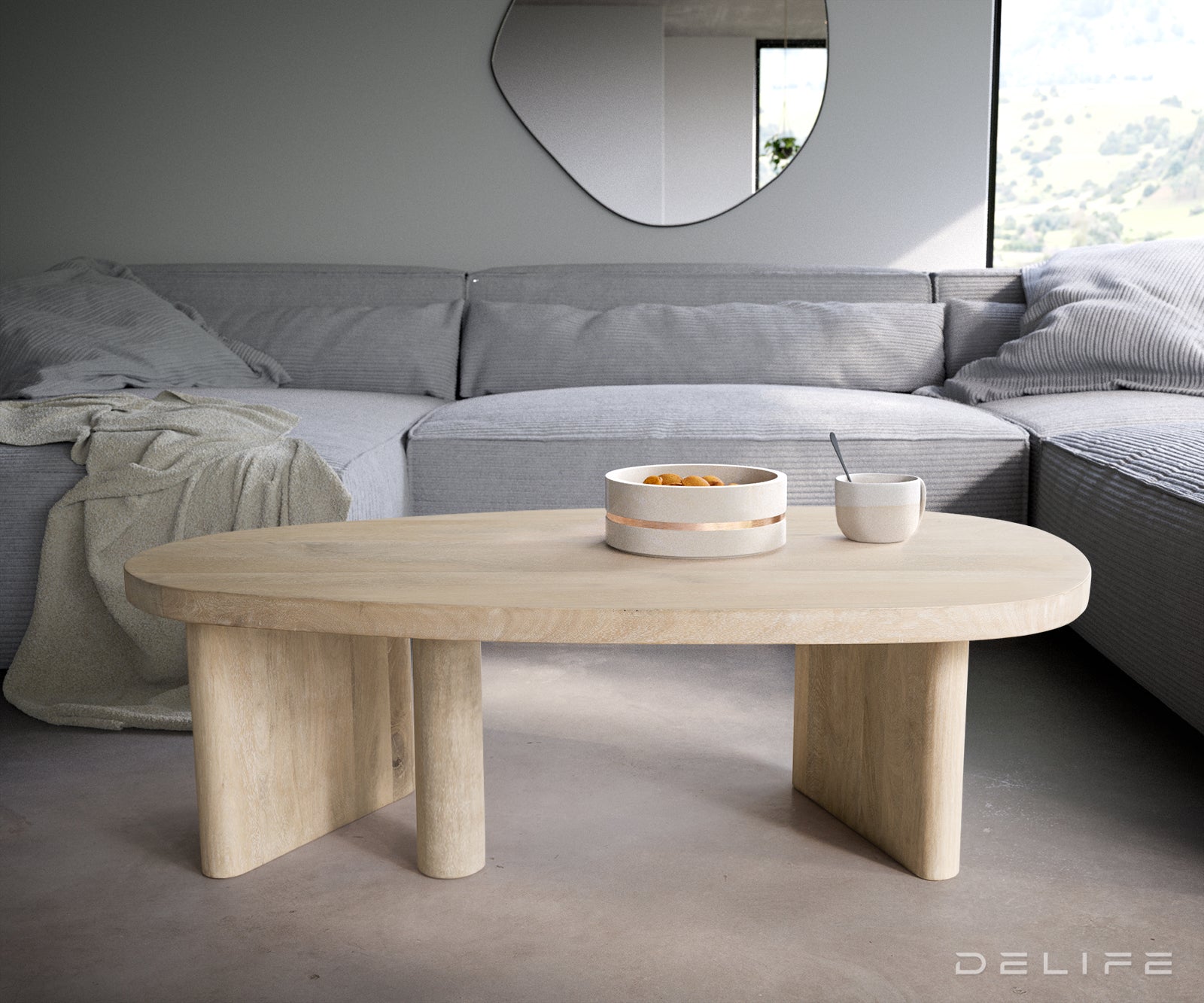 Klub stolić Wido 110x50x35cm, Materijal: Mango