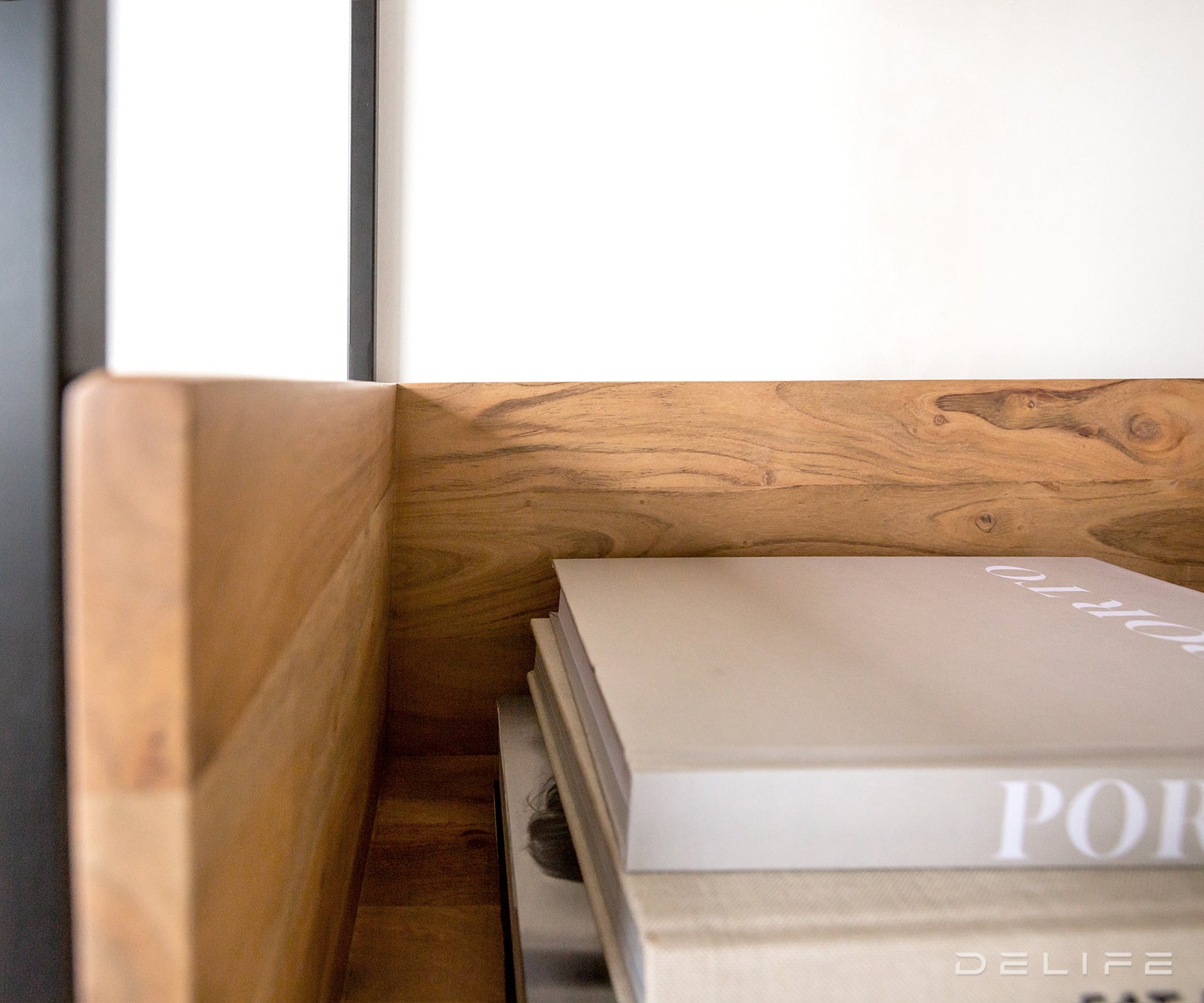 Poličar Lukeo 115x200cm, Materijal: Bagrem/Metal