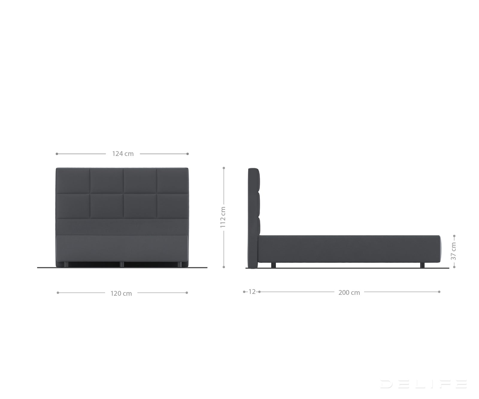 Box spring okvir Dream-Fine, Kvadratni prošiv - Mikrofibra