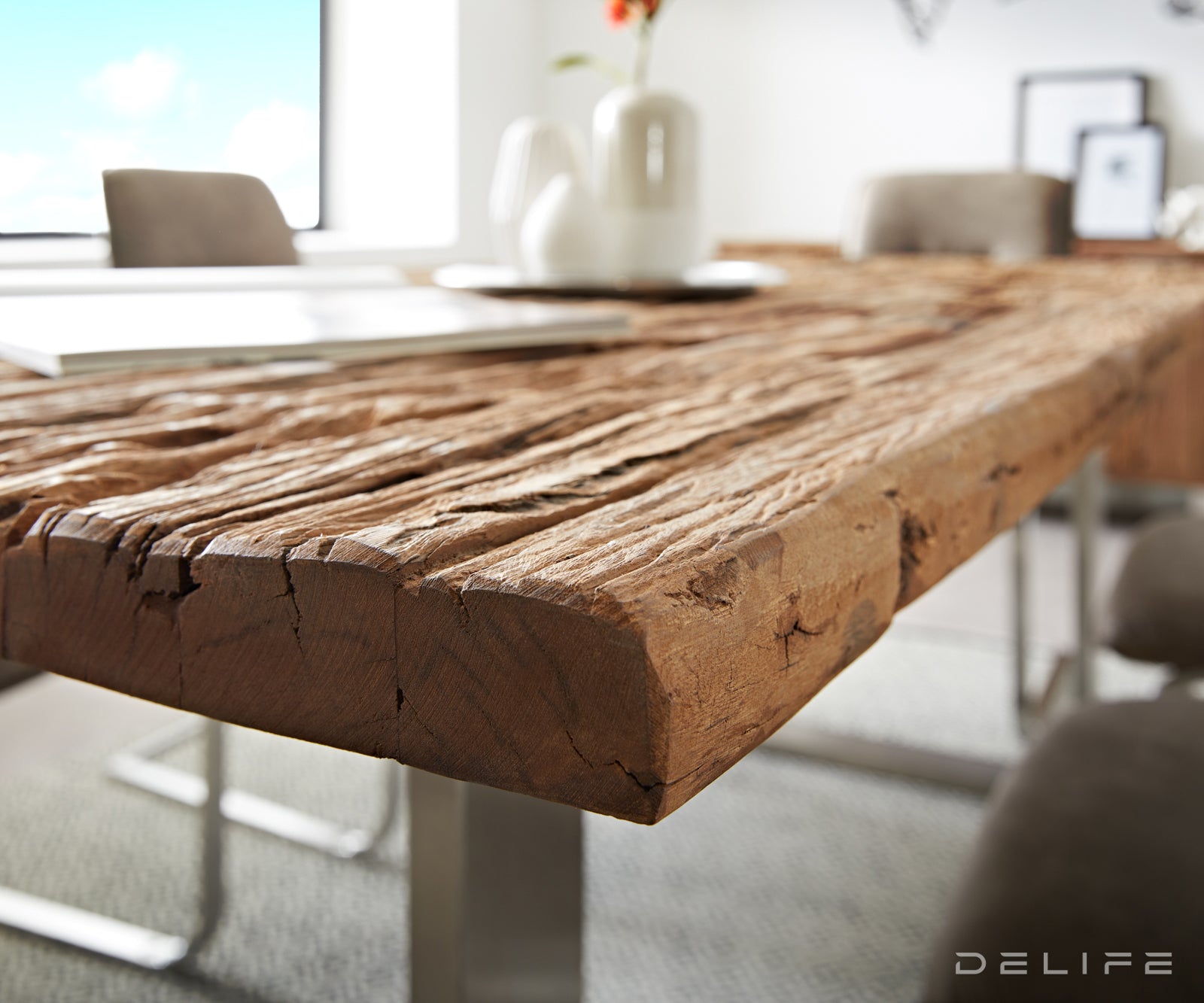 Blagovaonski stol Reclaimed, Materijal: Reciklirano drvo