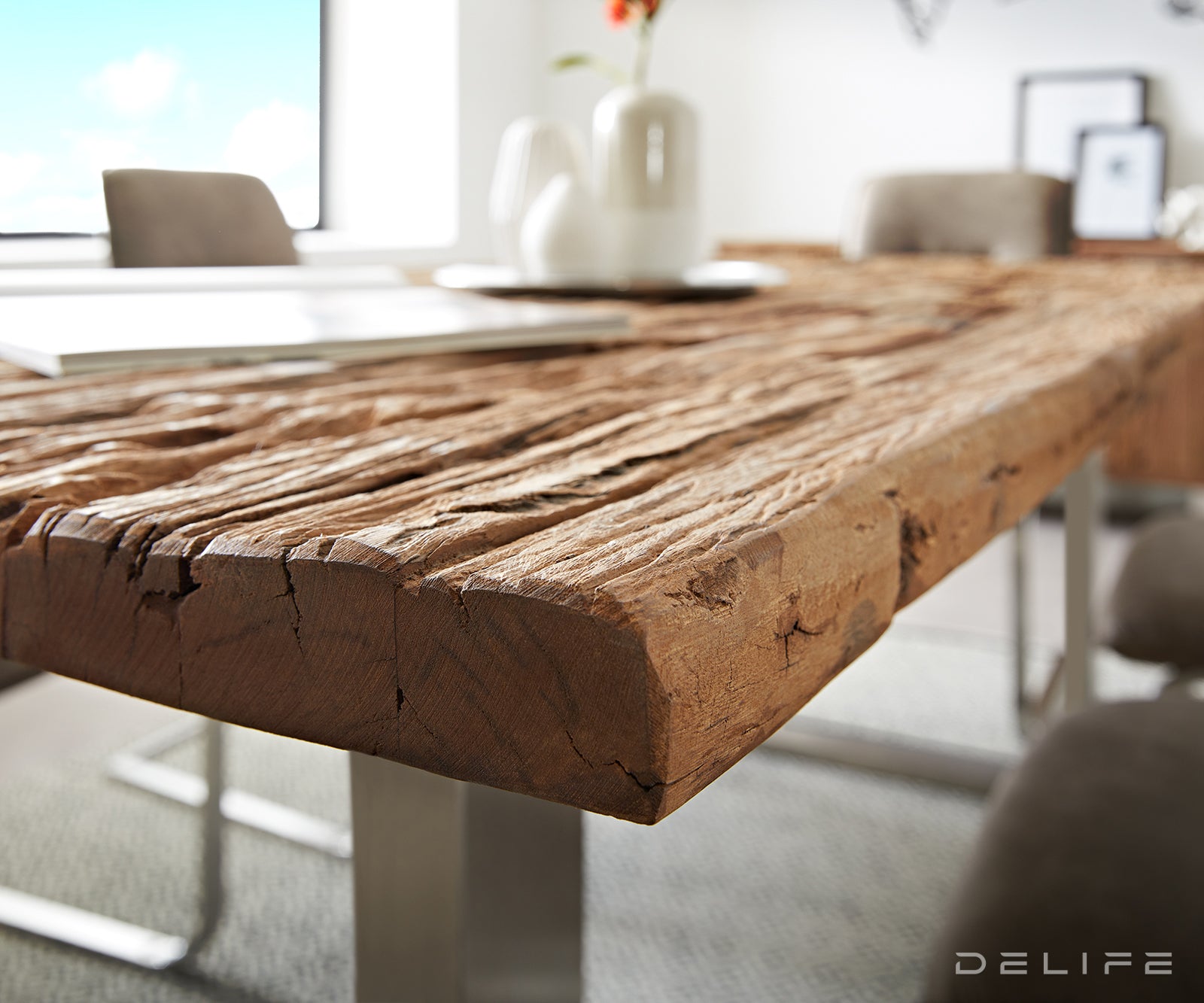 Blagovaonski stol Reclaimed, Materijal: Reciklirano drvo