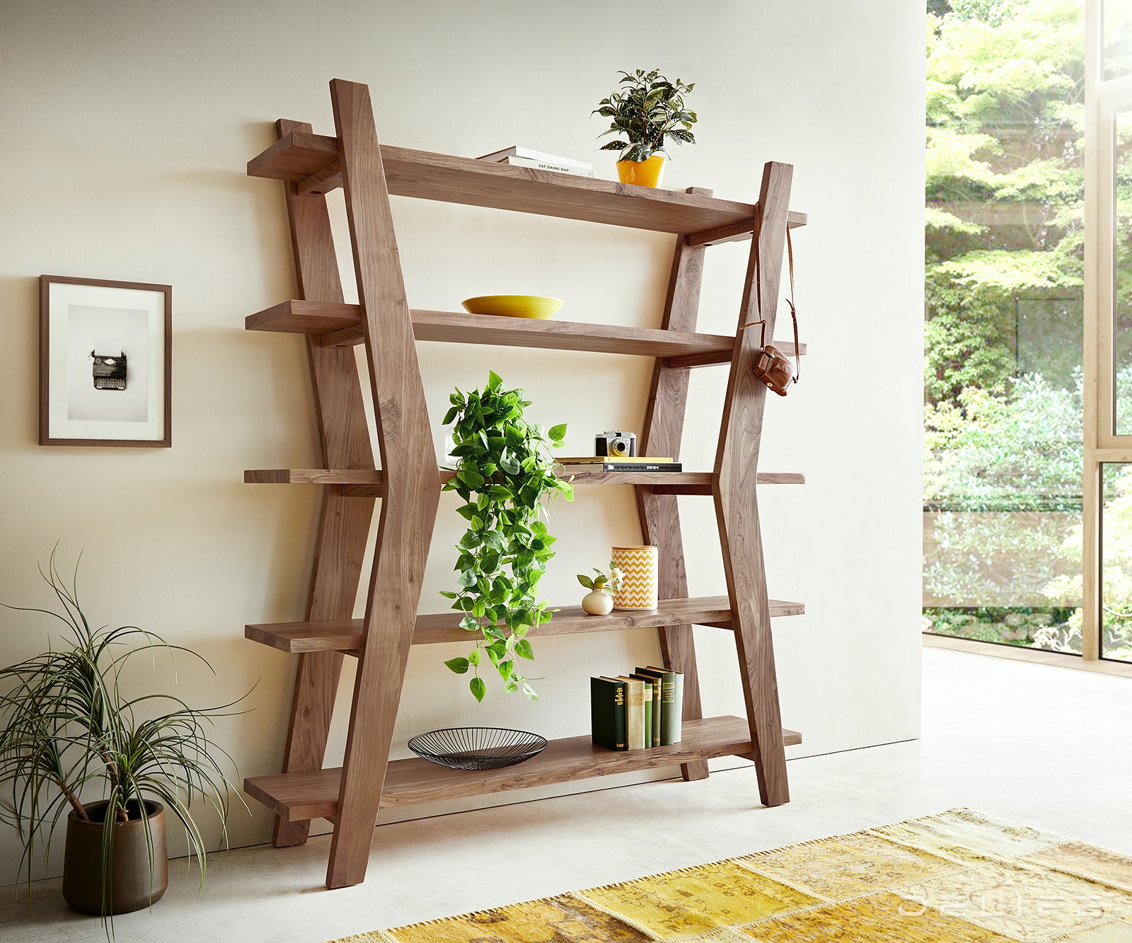 Poličar Xanthios 170x40cm, Materijal: Bagrem