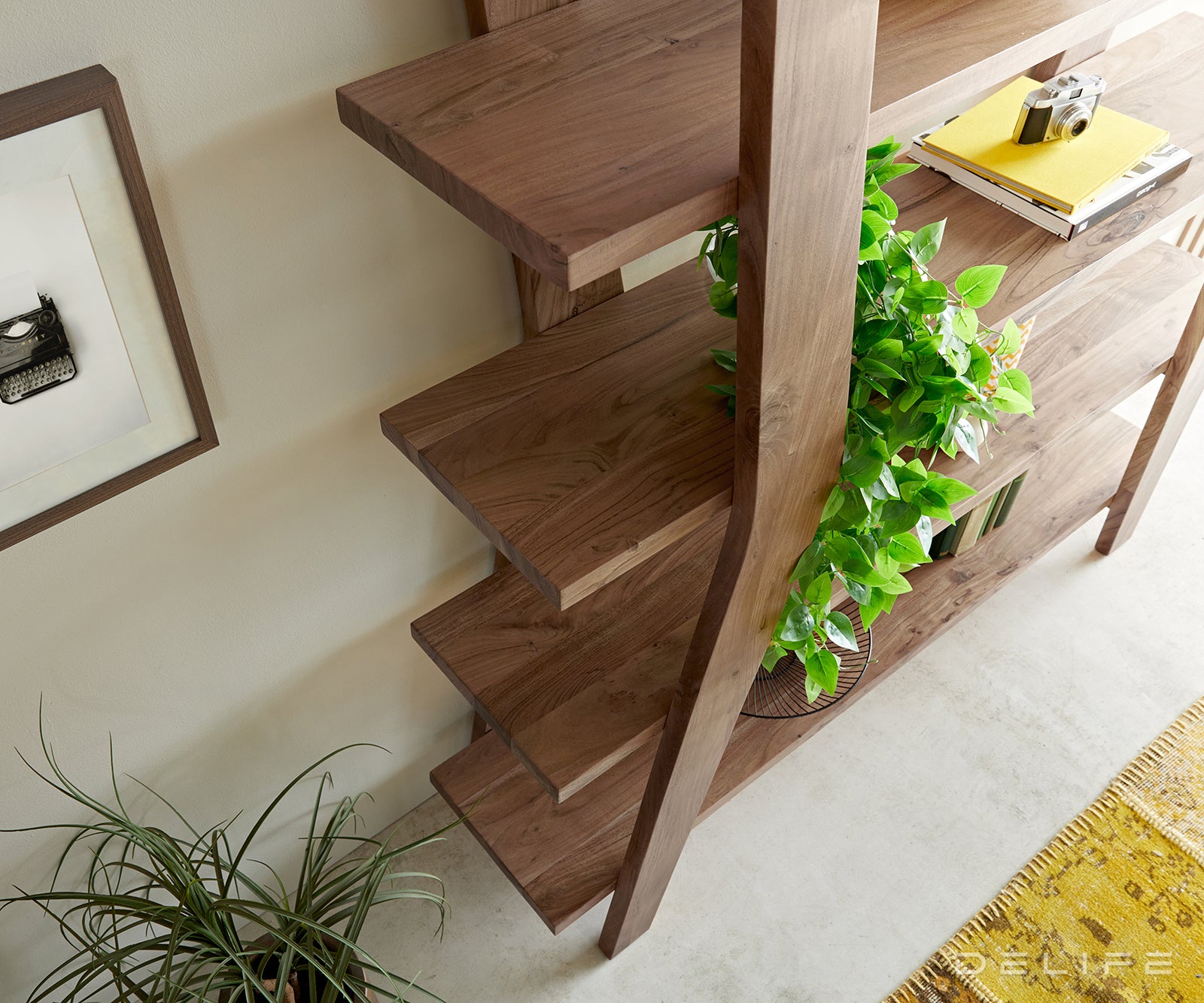 Poličar Xanthios 170x40cm, Materijal: Bagrem