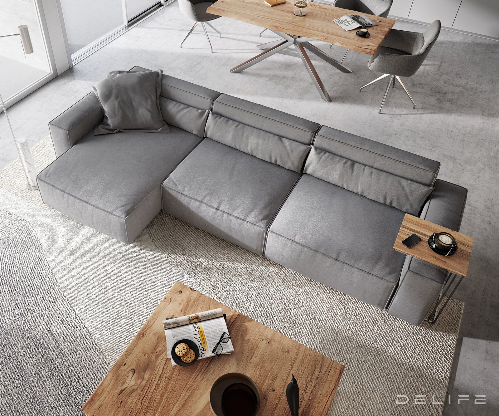 Kutna garnitura Sirpio XL 370x173cm, Materijal: Mikrofibra