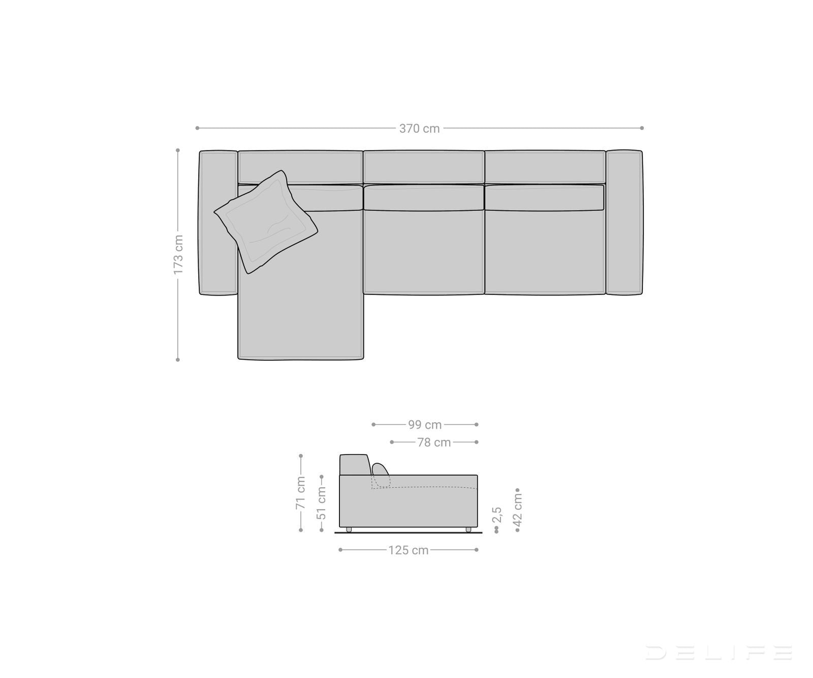 Kutna garnitura Sirpio XL 370x173cm, Materijal: Mikrofibra