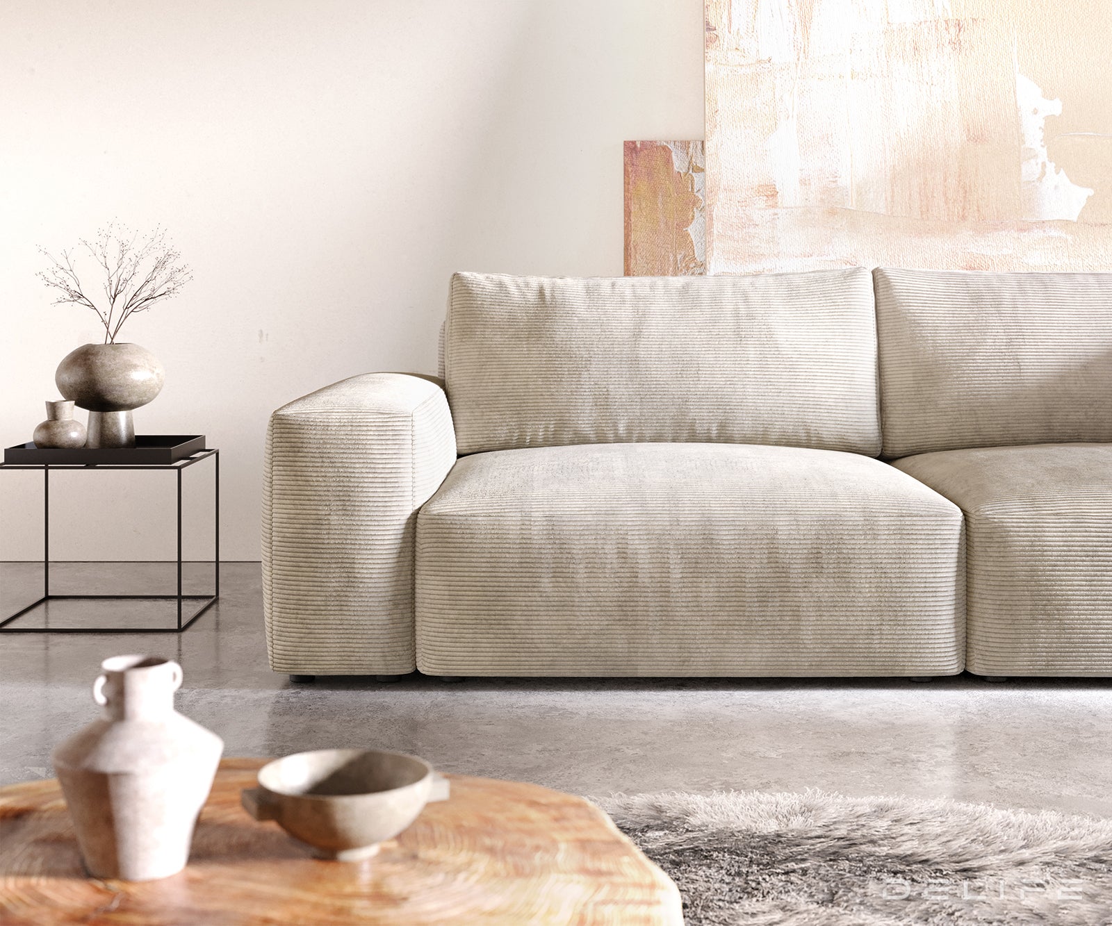Sofa Lanzo XL 273x125cm, Materijal: Rebrasta tkanina