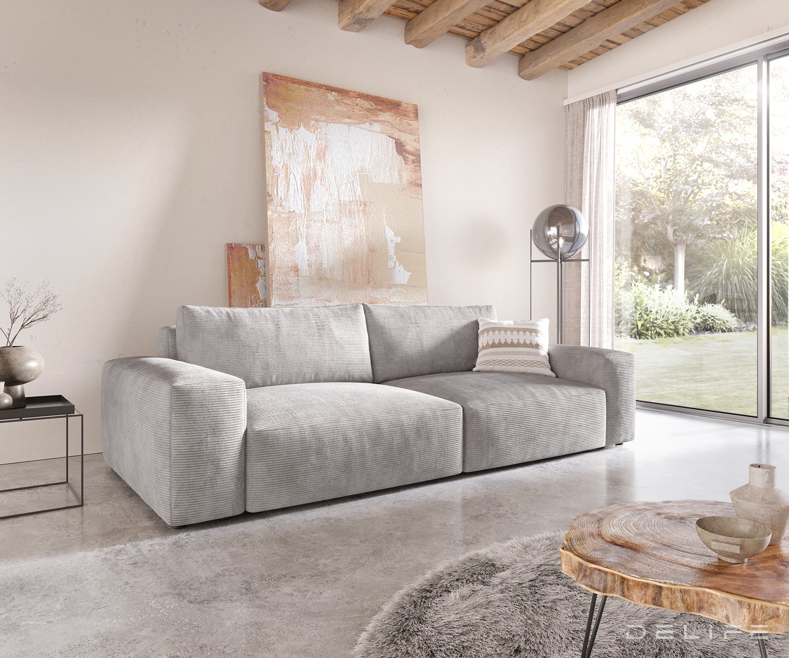 Sofa Lanzo XL 273x125cm, Materijal: Rebrasta tkanina