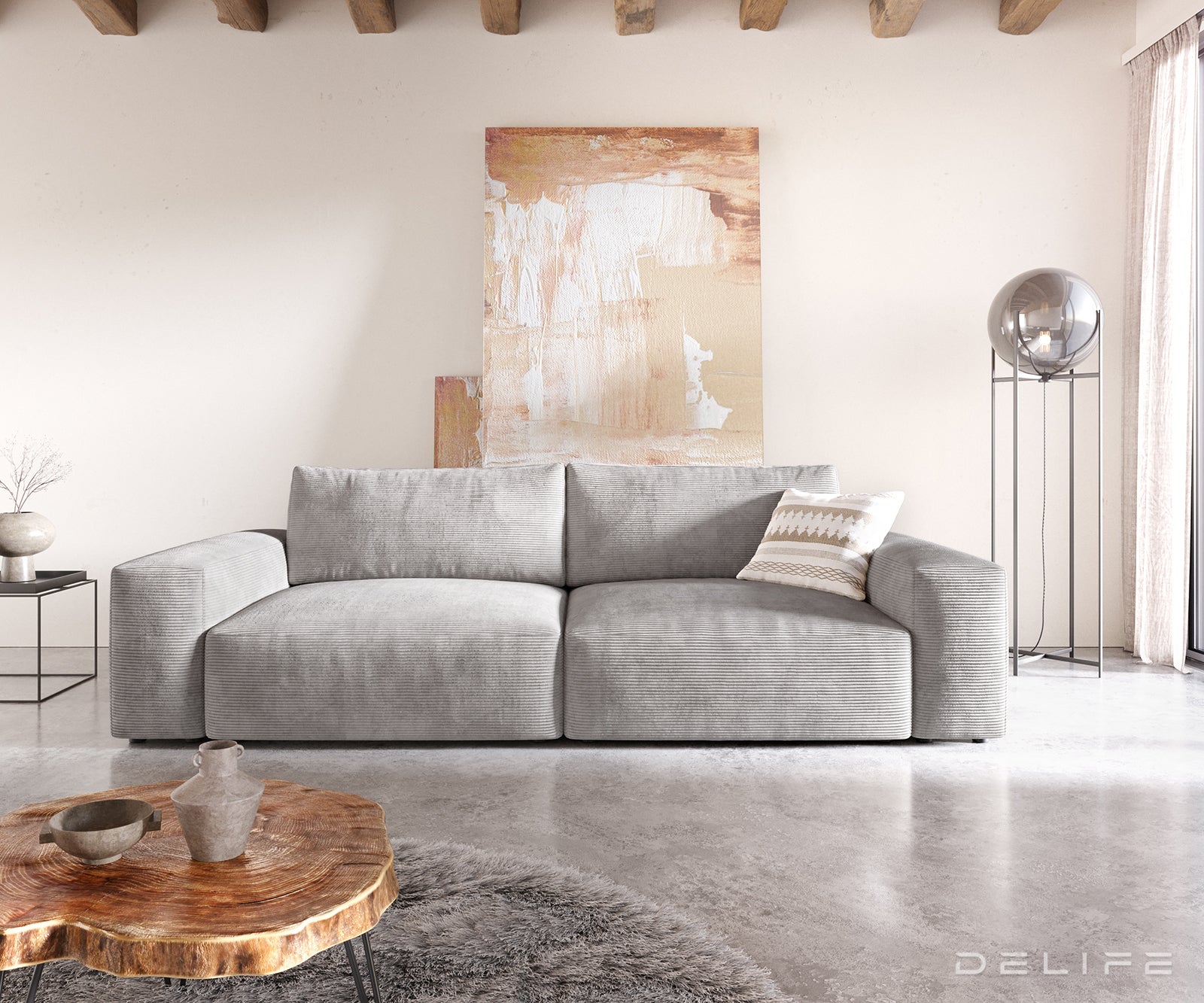 Sofa Lanzo XL 273x125cm, Materijal: Rebrasta tkanina