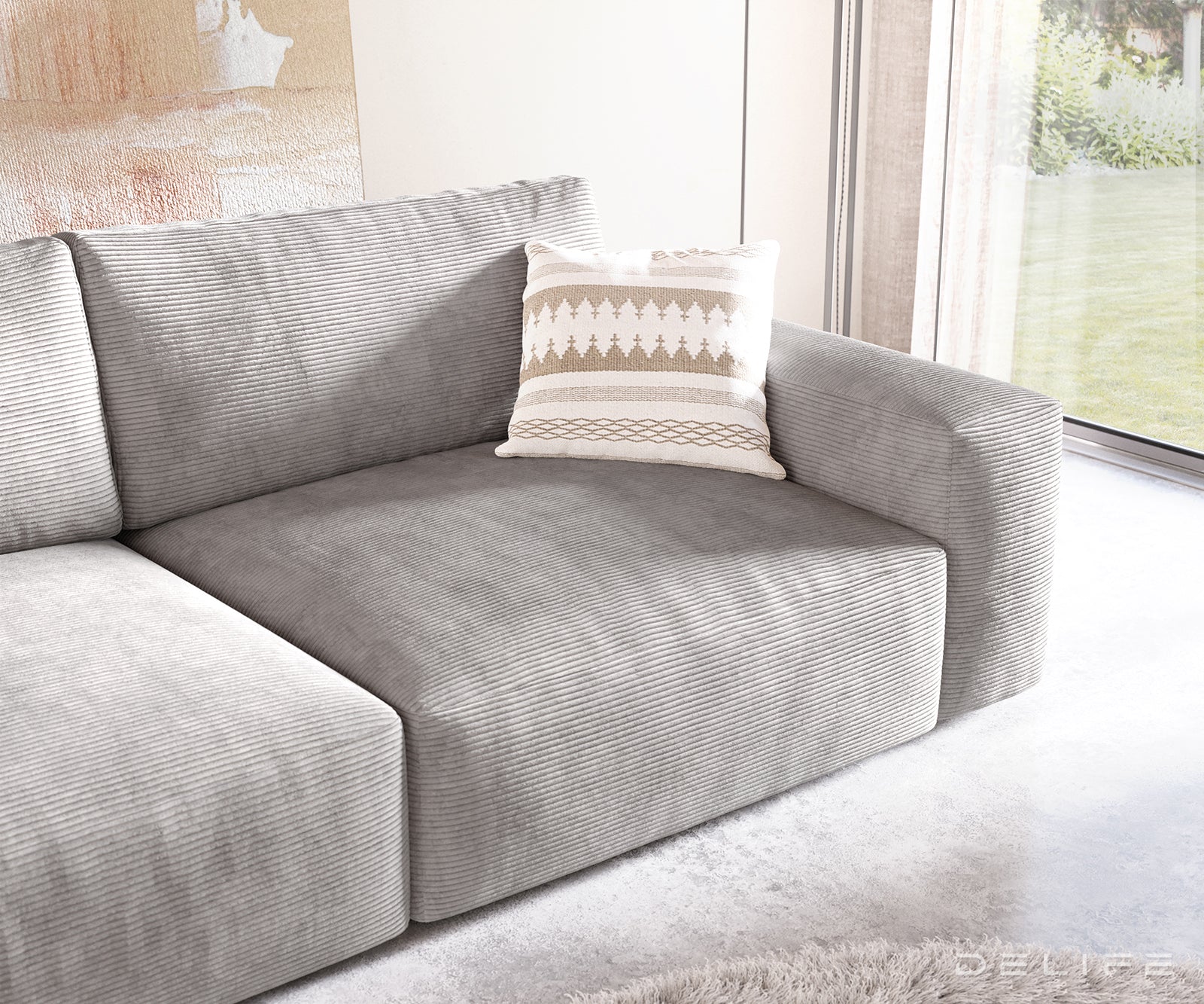 Sofa Lanzo XL 273x125cm, Materijal: Rebrasta tkanina