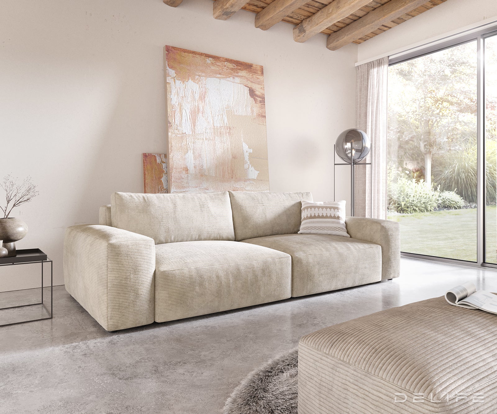 Sofa Lanzo XL 273x125cm, Materijal: Rebrasta tkanina
