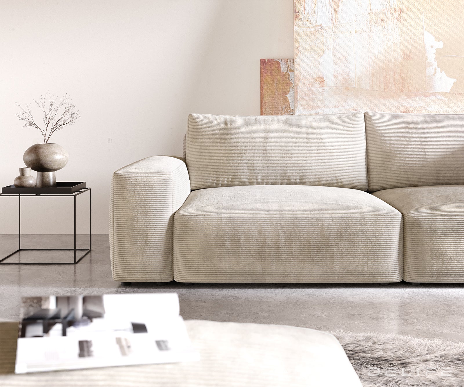 Sofa Lanzo XL 273x125cm, Materijal: Rebrasta tkanina