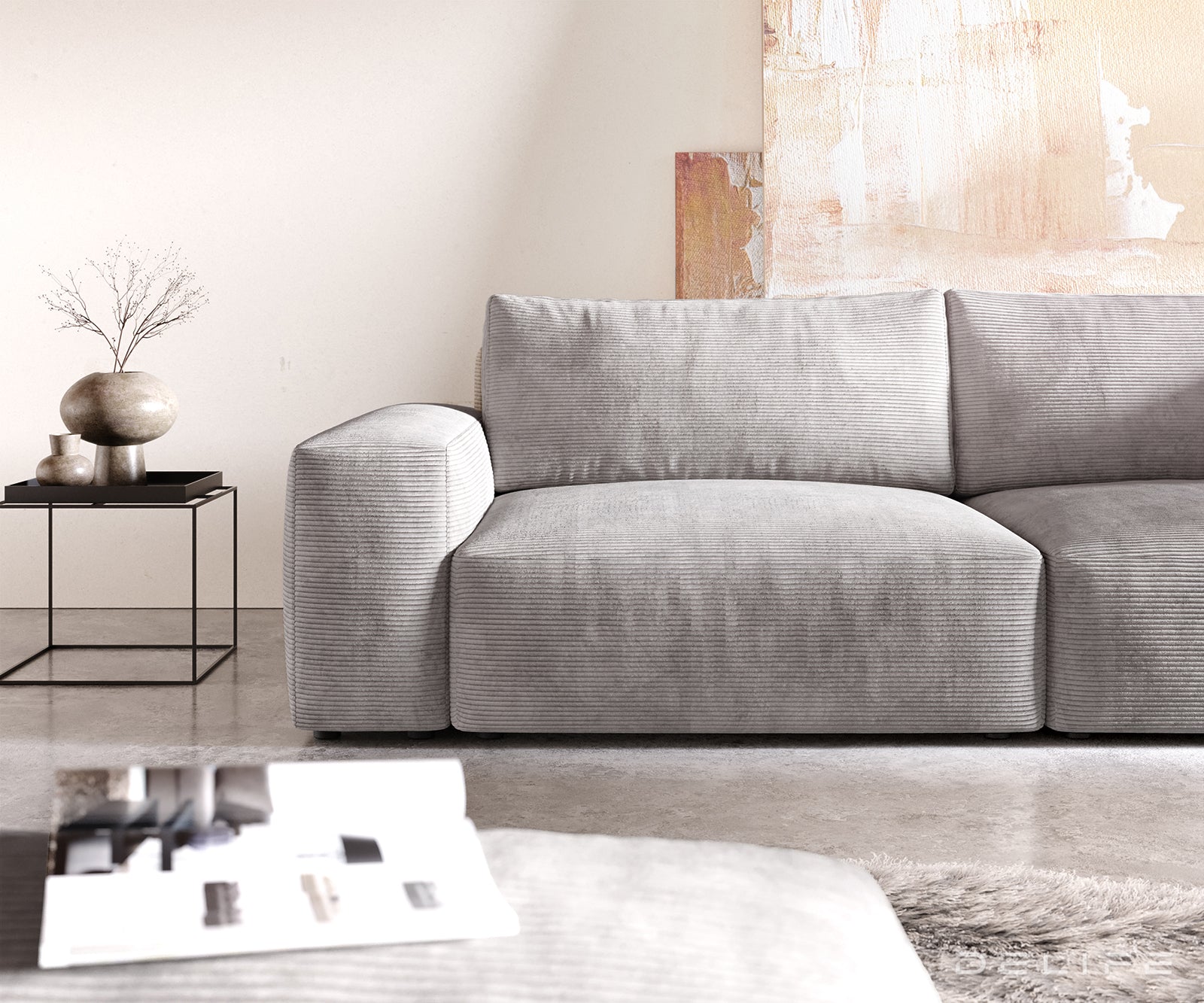 Sofa Lanzo XL 273x125cm, Materijal: Rebrasta tkanina