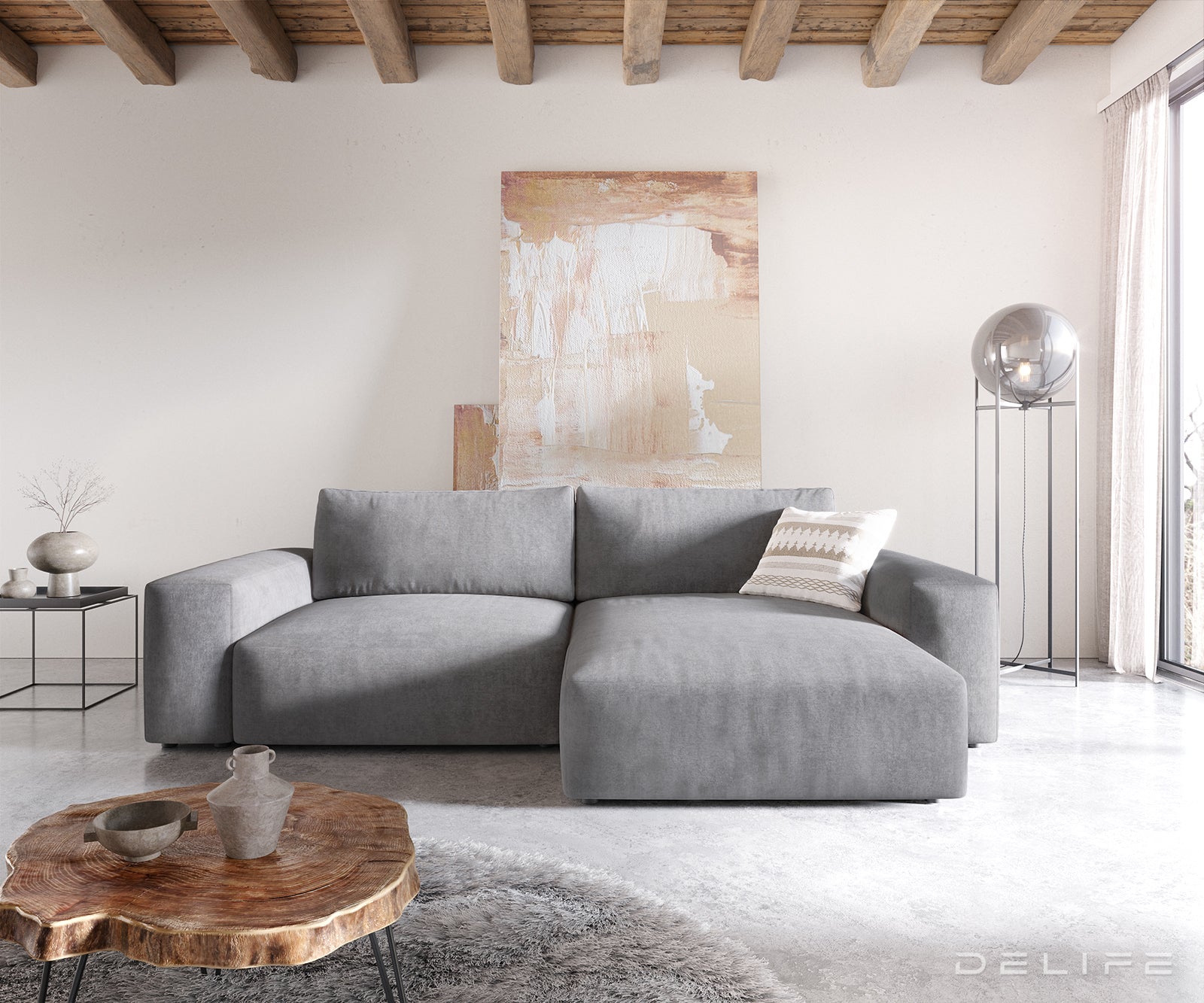 Kutna garnitura Lanzo XL 380x176x69cm,, Materijal: Mikrofibra