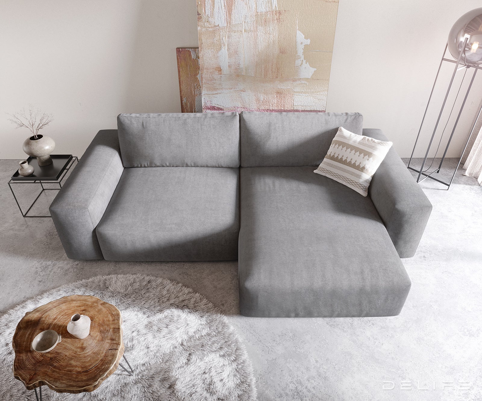 Kutna garnitura Lanzo XL 274x175x69cm, Materijal: Mikrofibra