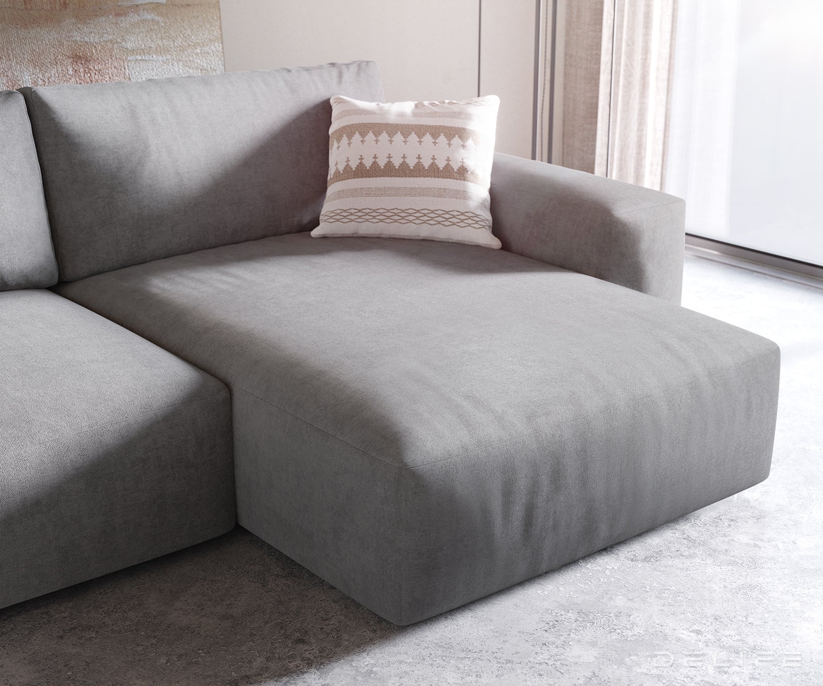 Kutna garnitura Lanzo XL 380x176x69cm,, Materijal: Mikrofibra