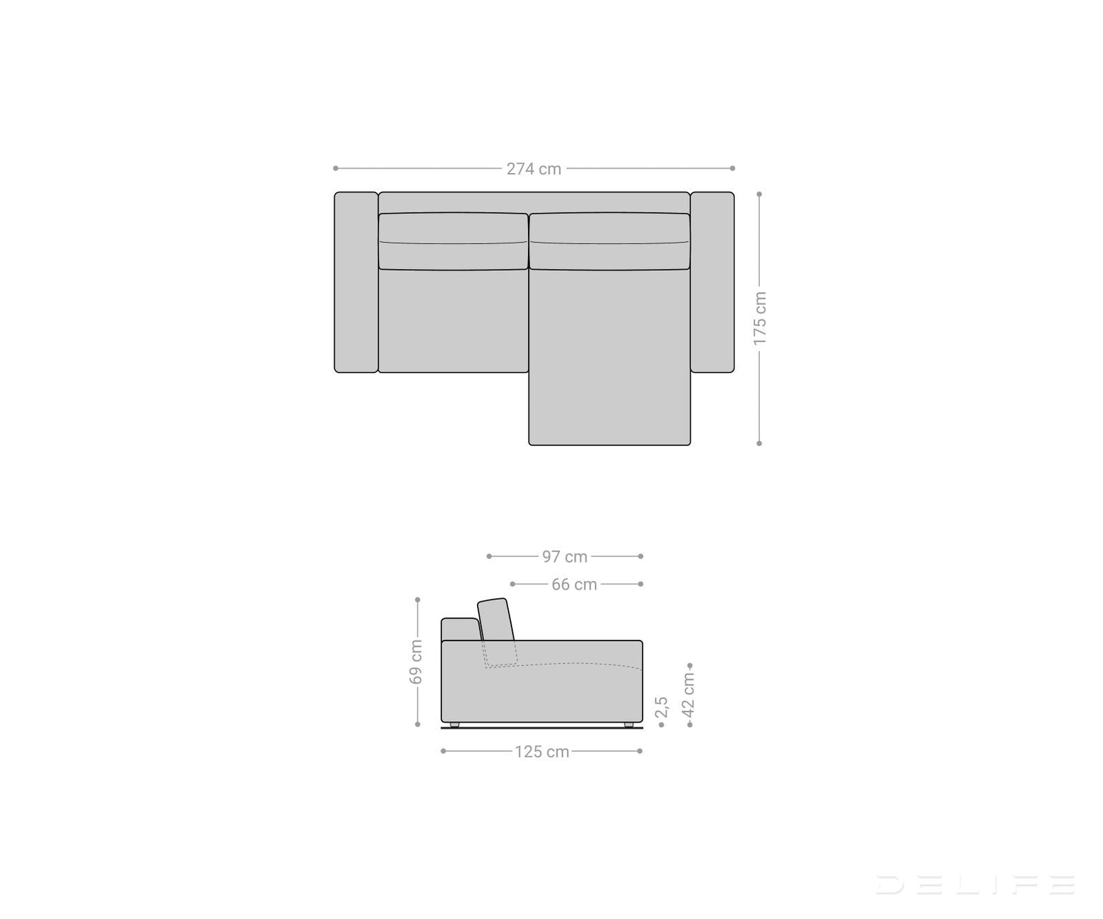 Kutna garnitura Lanzo XL 380x176x69cm,, Materijal: Mikrofibra