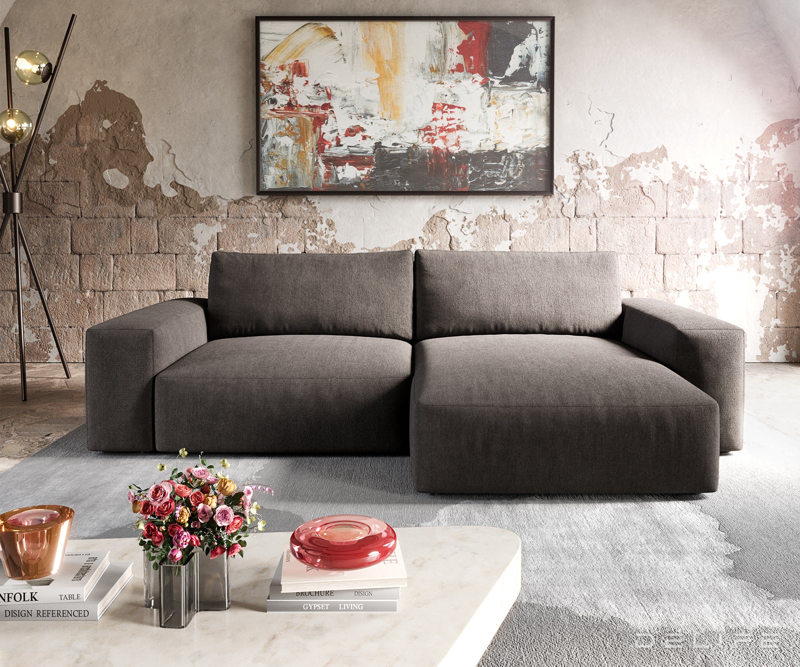 Kutna garnitura Lanzo XL 274x175x69cm, Materijal: Mikrofibra