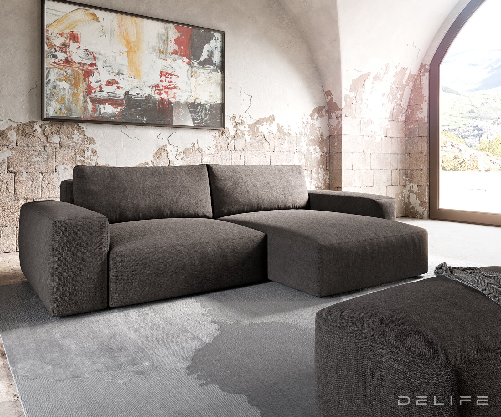 Kutna garnitura Lanzo XL 274x175x69cm, Materijal: Mikrofibra