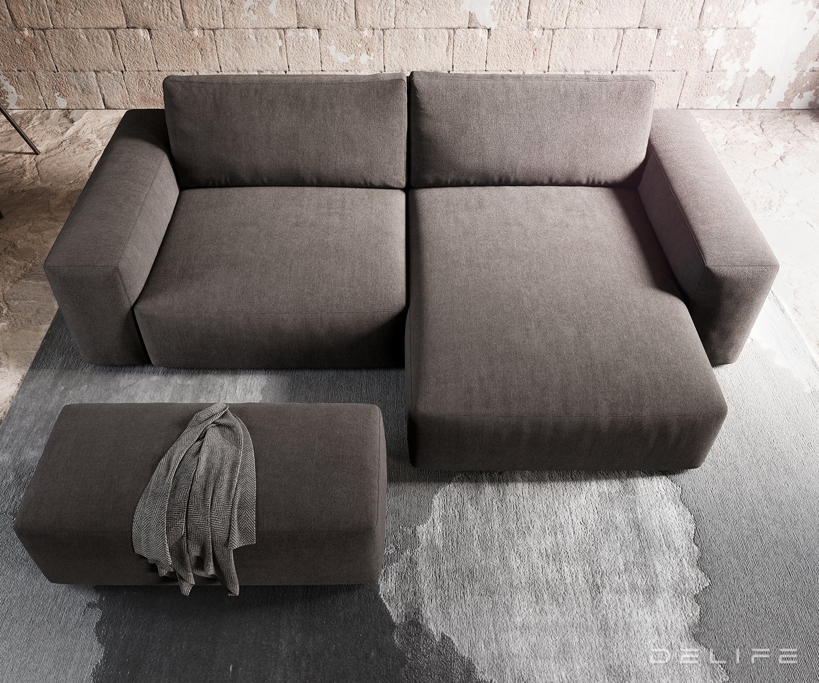 Kutna garnitura Lanzo XL 274x175x69cm, Materijal: Mikrofibra