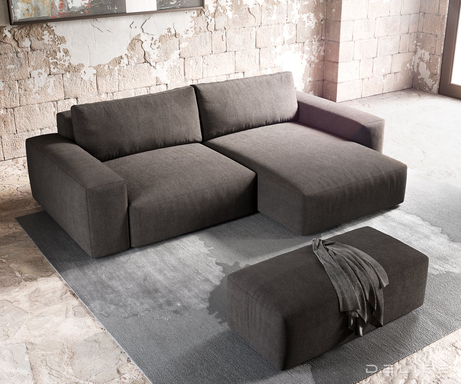 Kutna garnitura Lanzo XL 274x175x69cm, Materijal: Mikrofibra