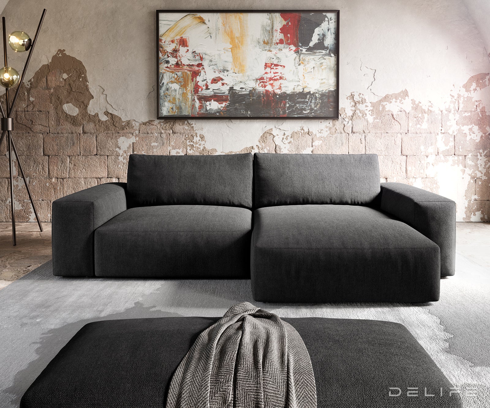 Kutna garnitura Lanzo XL 274x175x69cm, Materijal: Mikrofibra