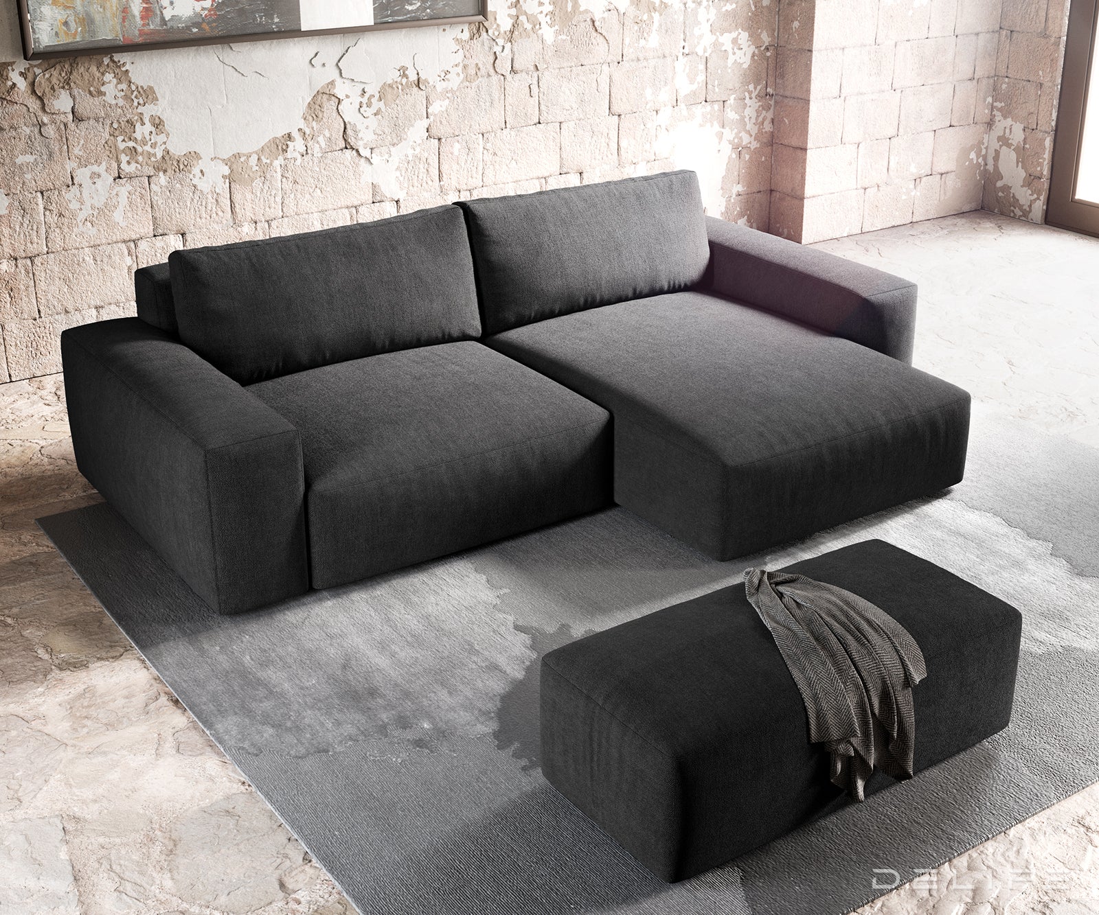 Kutna garnitura Lanzo XL 274x175x69cm, Materijal: Mikrofibra