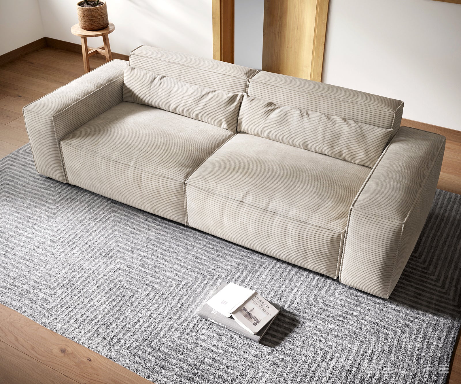 Sofa Sirpio XL 270x130cm, Materijal: Rebrasta tkanina