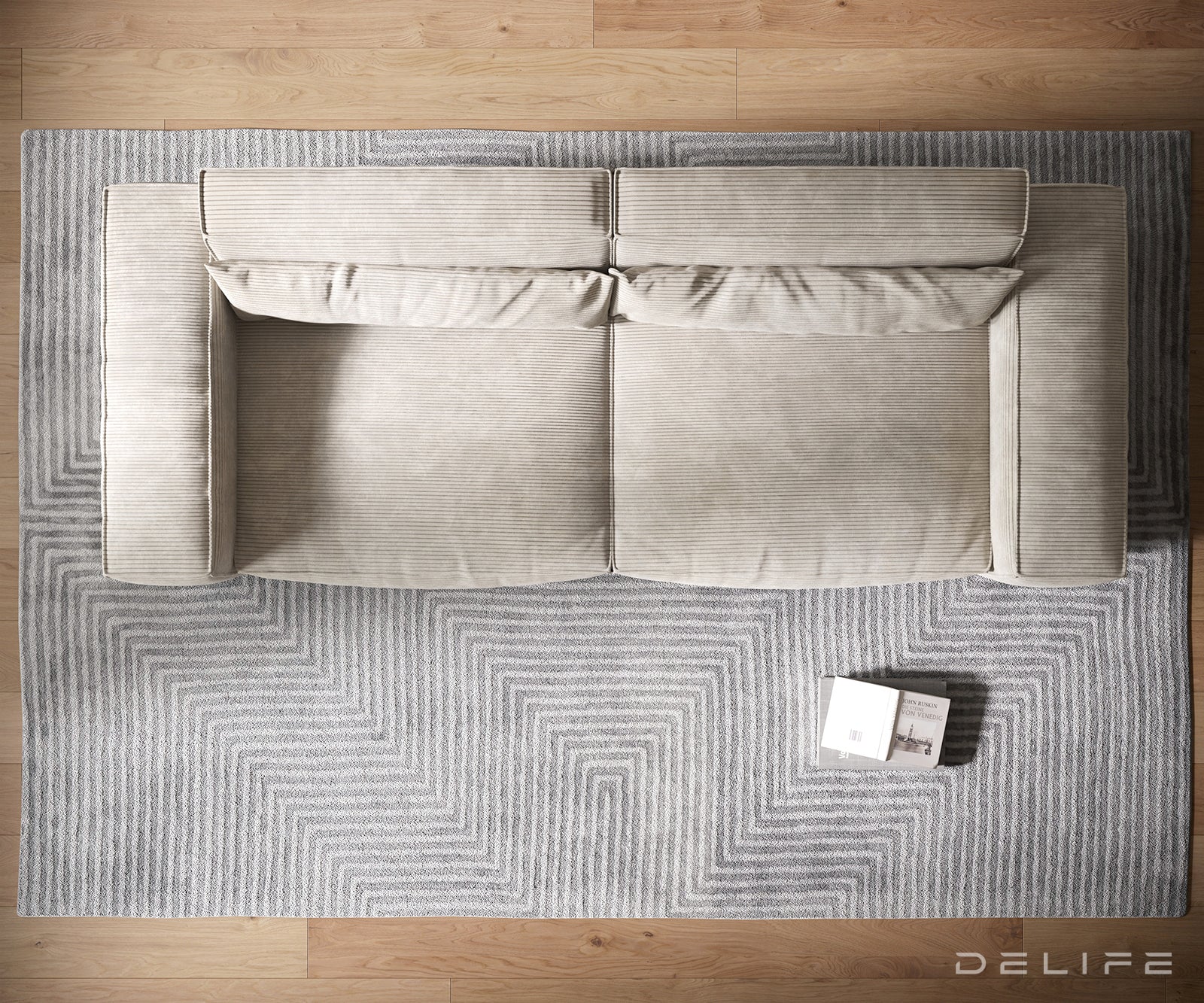 Sofa Sirpio XL 270x130cm, Materijal: Rebrasta tkanina