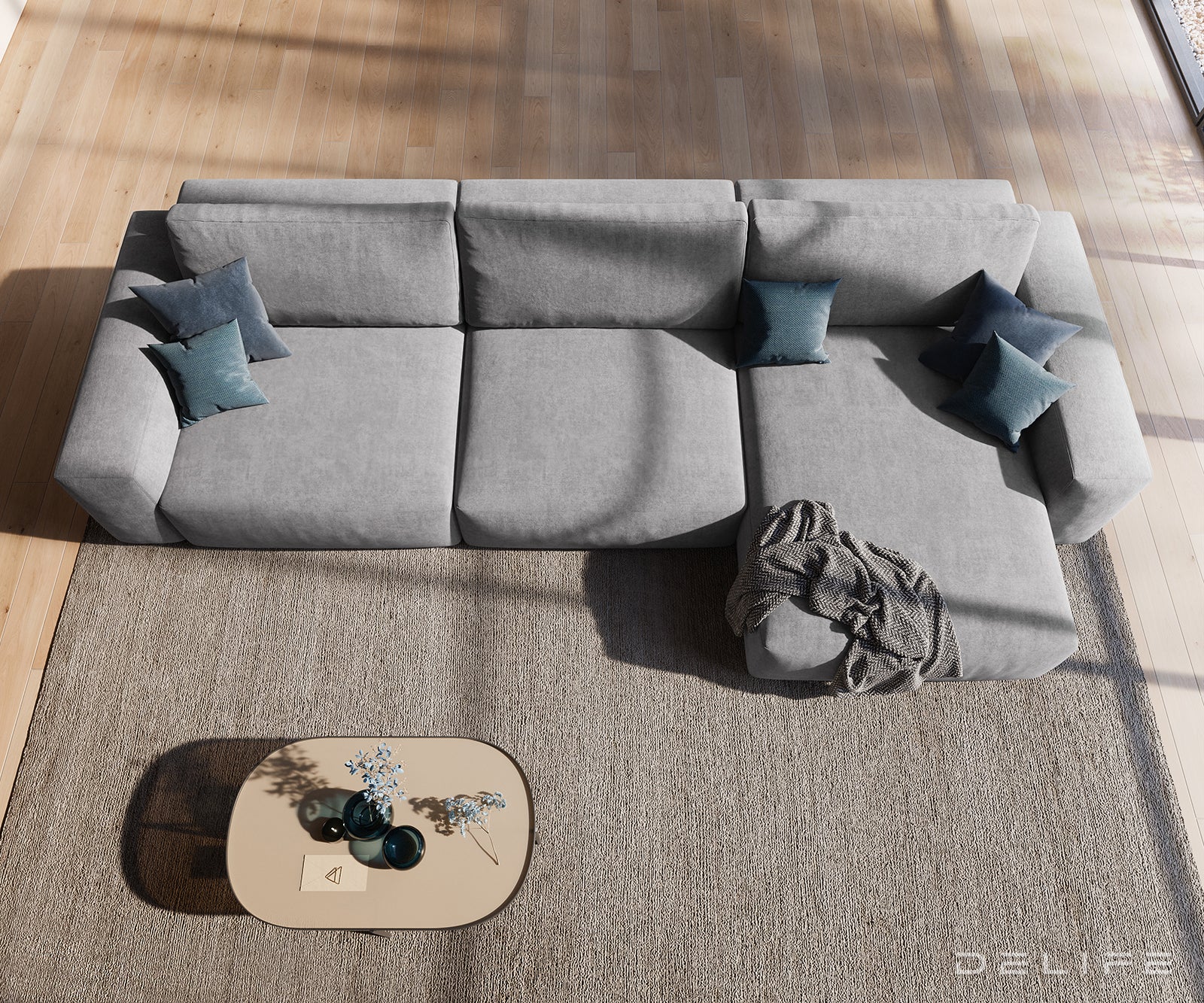 Kutna garnitura Lanzo XL 380x176x69cm,, Materijal: Mikrofibra