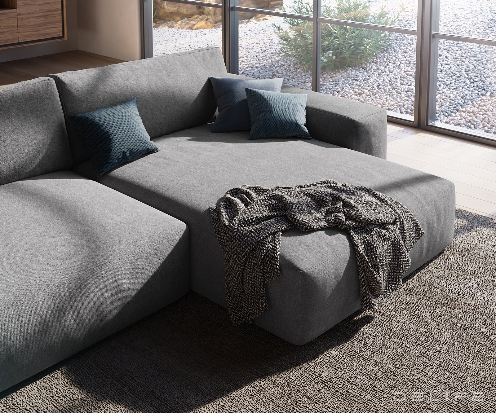 Kutna garnitura Lanzo XL 380x176x69cm,, Materijal: Mikrofibra