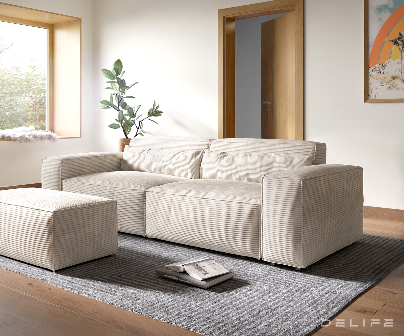 Sofa Sirpio XL 270x130cm, Materijal: Rebrasta tkanina