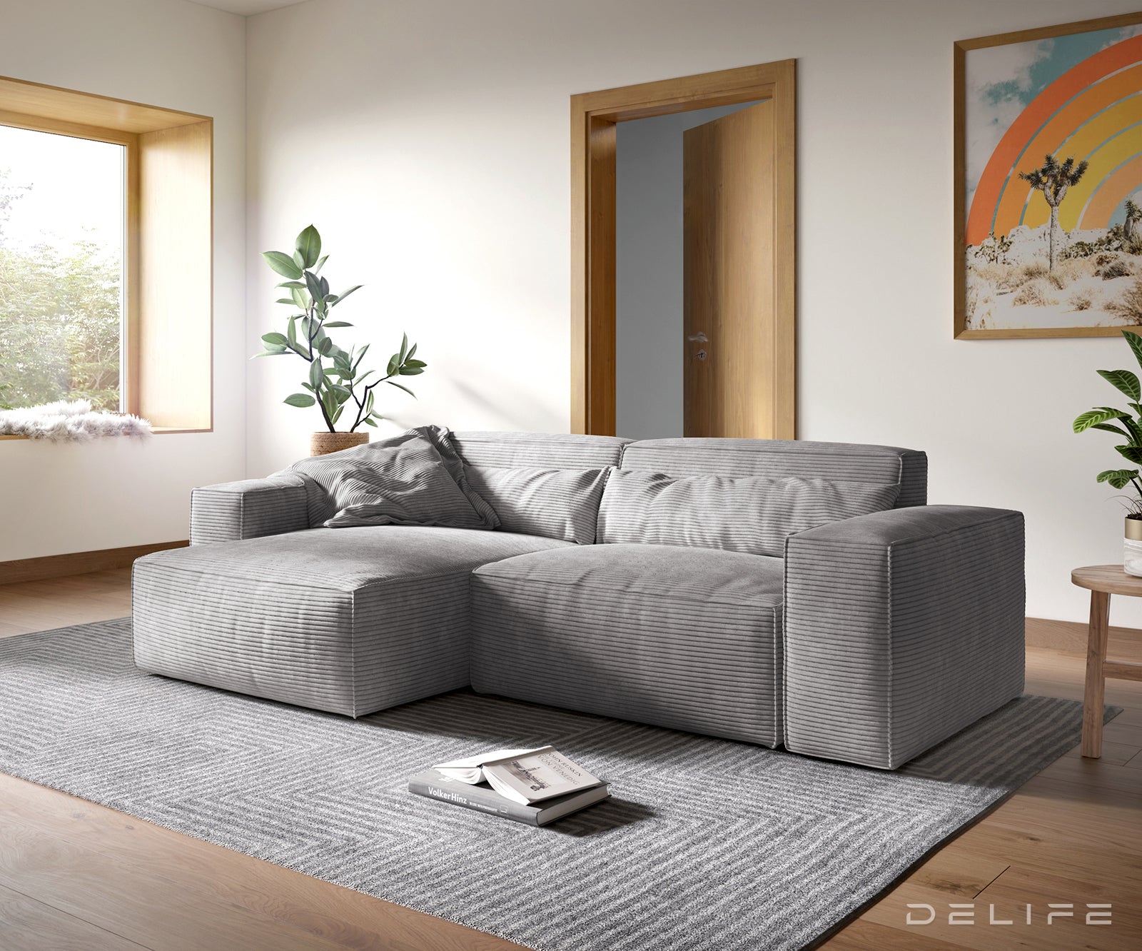 Kutna garnitura Sirpio XL 266x173cm, Materijal: Rebrasta tkanina