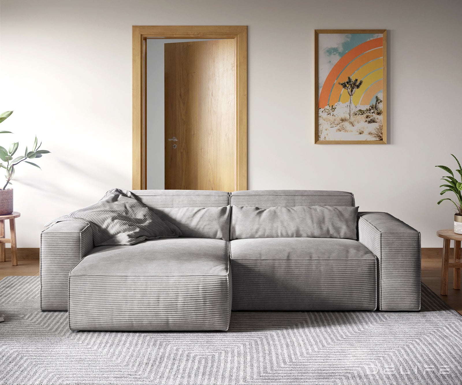 Kutna garnitura Sirpio XL 266x173cm, Materijal: Rebrasta tkanina