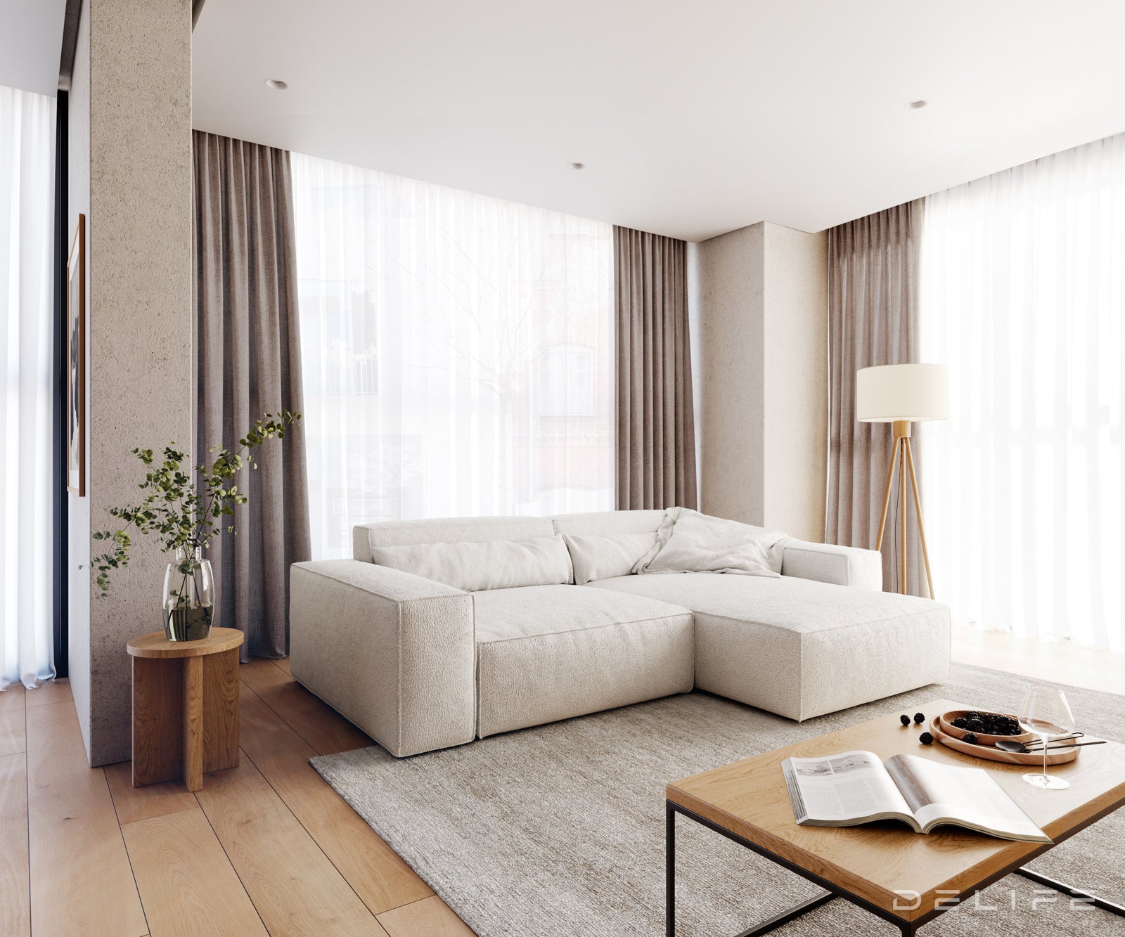 Kutna garnitura Sirpio XL 266x173cm, Materijal: Boucle