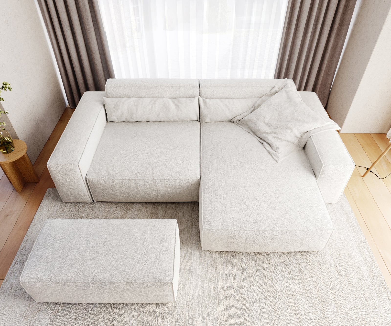 Kutna garnitura Sirpio XL 266x173cm, Materijal: Boucle