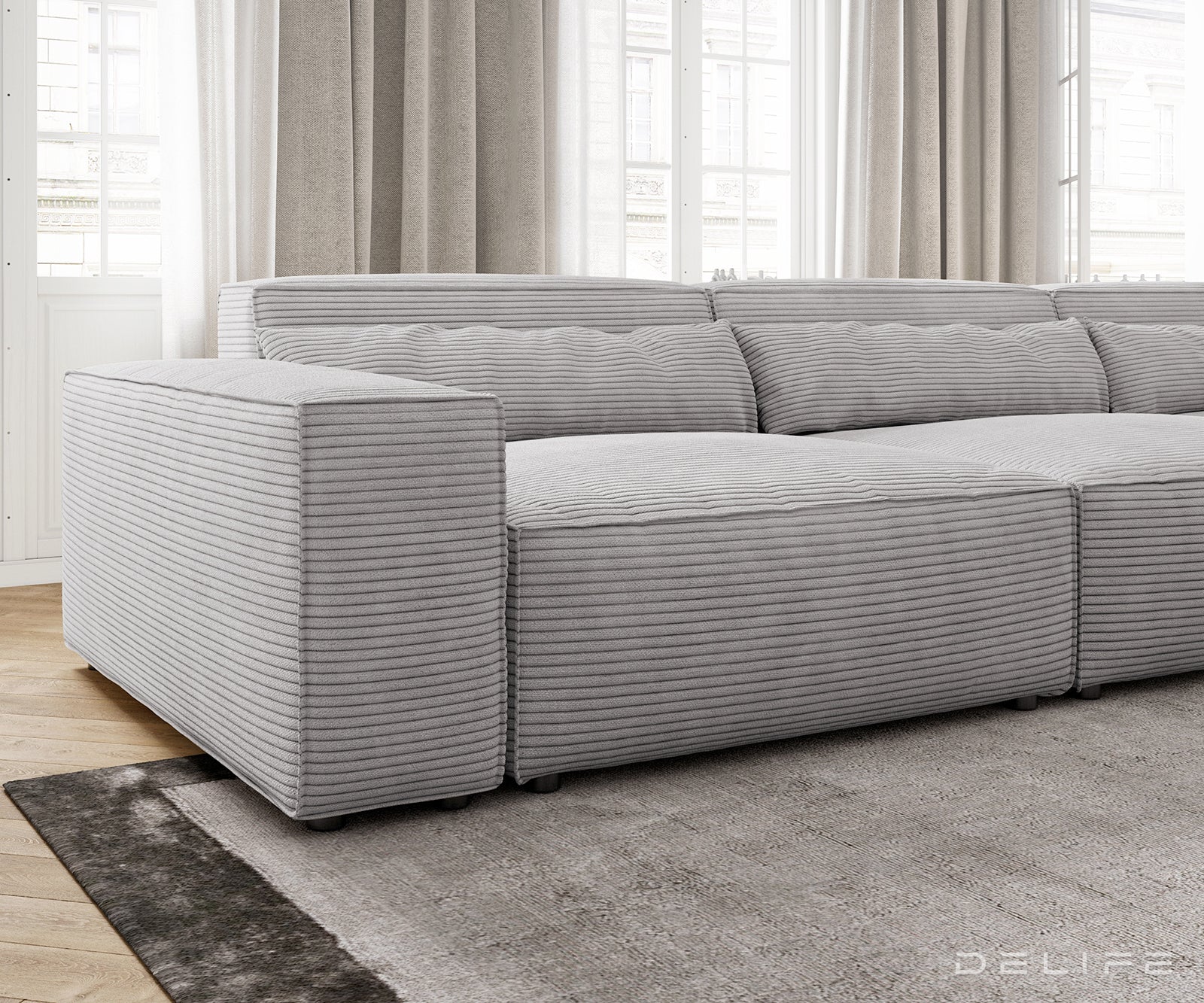 Kutna garnitura Sirpio XL 266x173cm, Materijal: Rebrasta tkanina