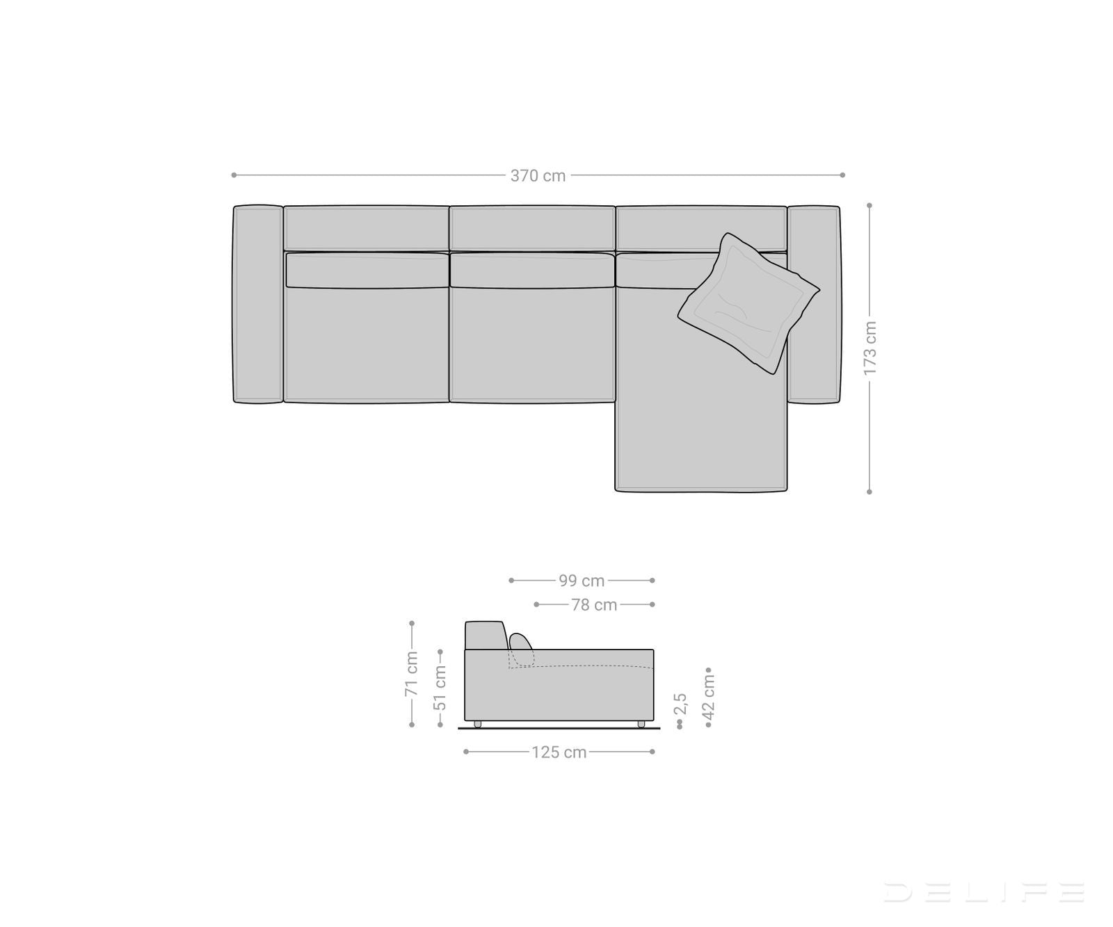 Kutna garnitura Sirpio XL 266x173cm, Materijal: Rebrasta tkanina