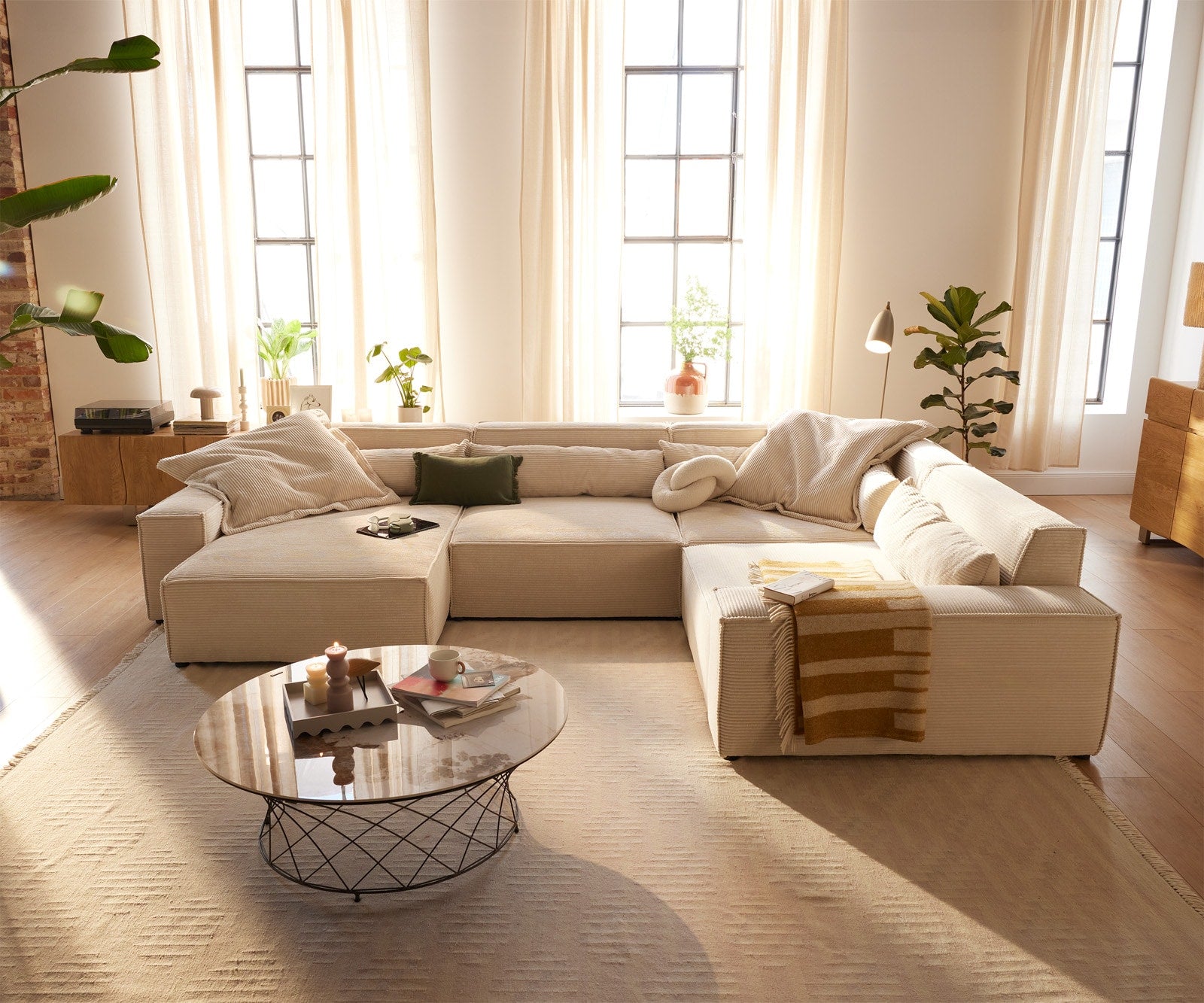 Velika kutna garnitura Sirpio XL 360x258cm, Materijal: Rebrasta tkanina