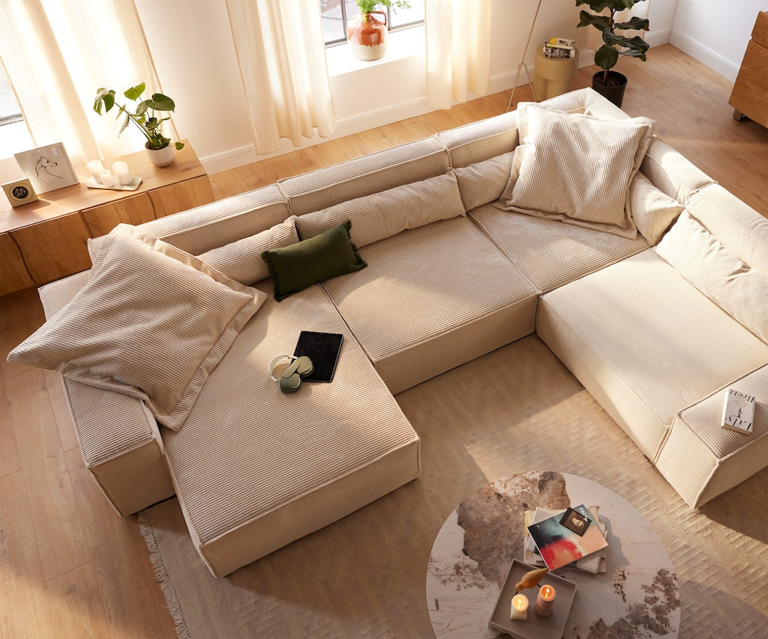 Velika kutna garnitura Sirpio XL 360x258cm, Materijal: Rebrasta tkanina