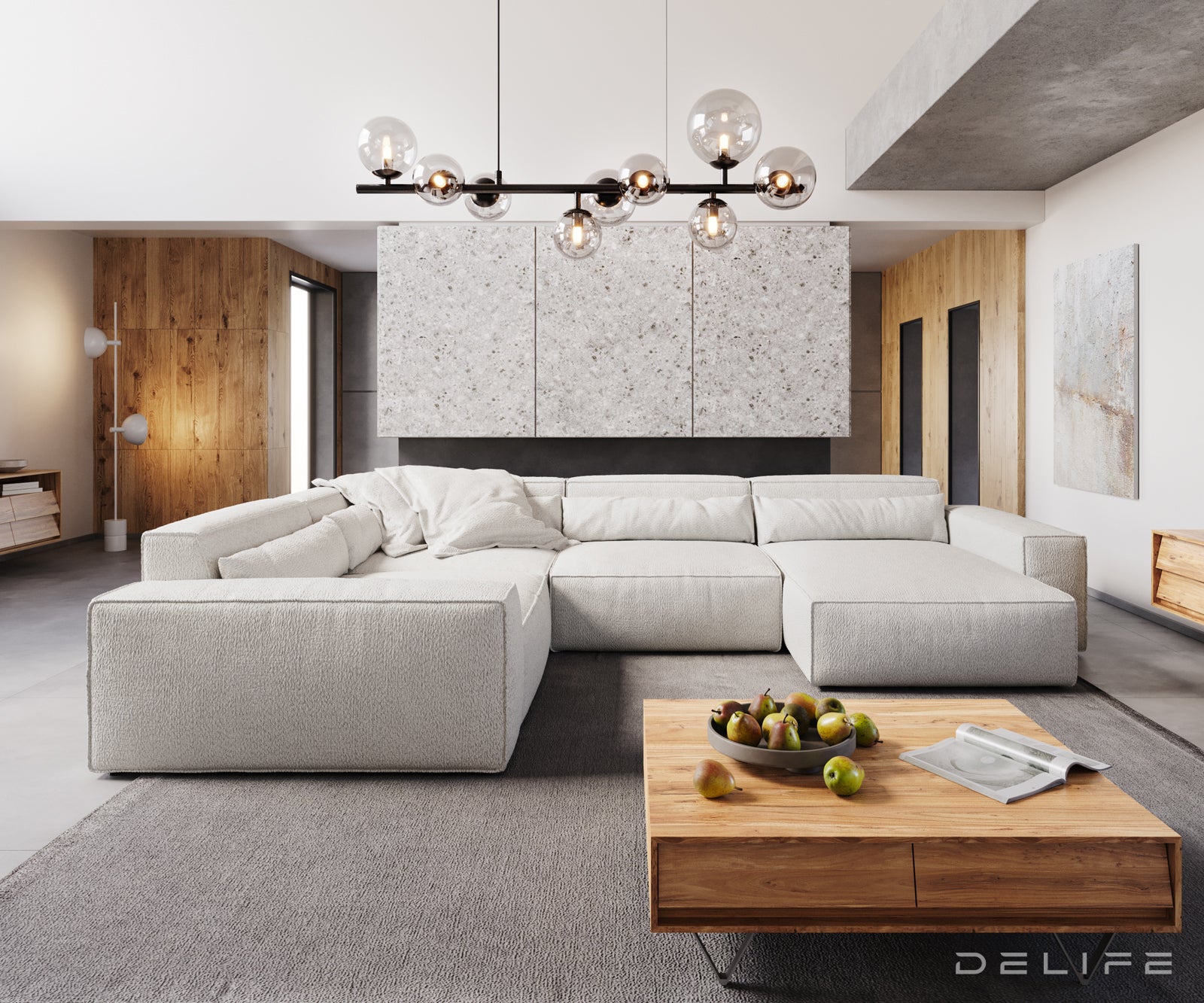 Velika kutna garnitura Sirpio XL 360x258cm, Materijal: Boucle