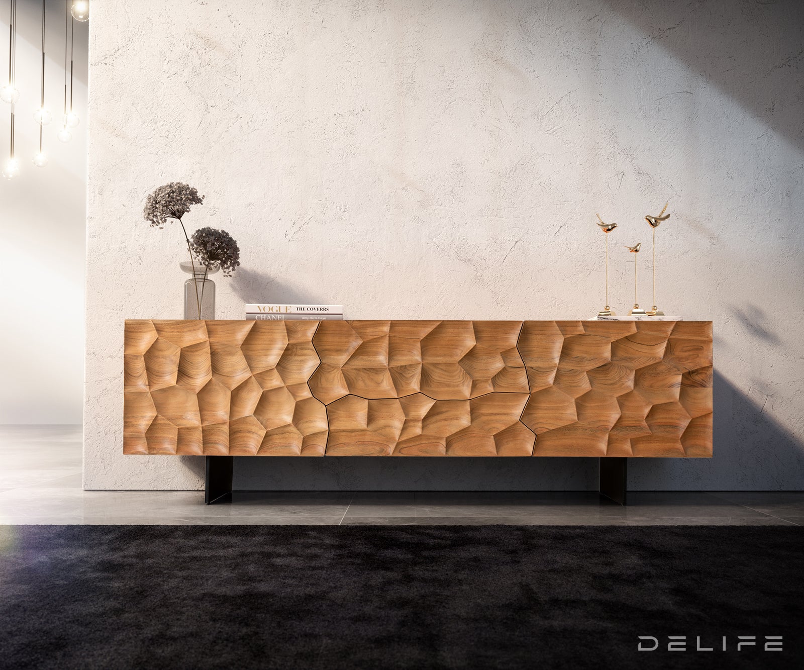 Komoda Solu, Materijal: Bagrem