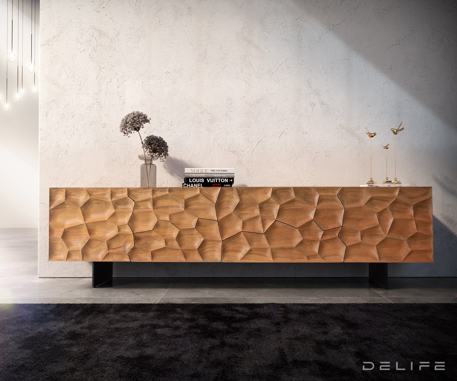 Komoda Solu, Materijal: Bagrem