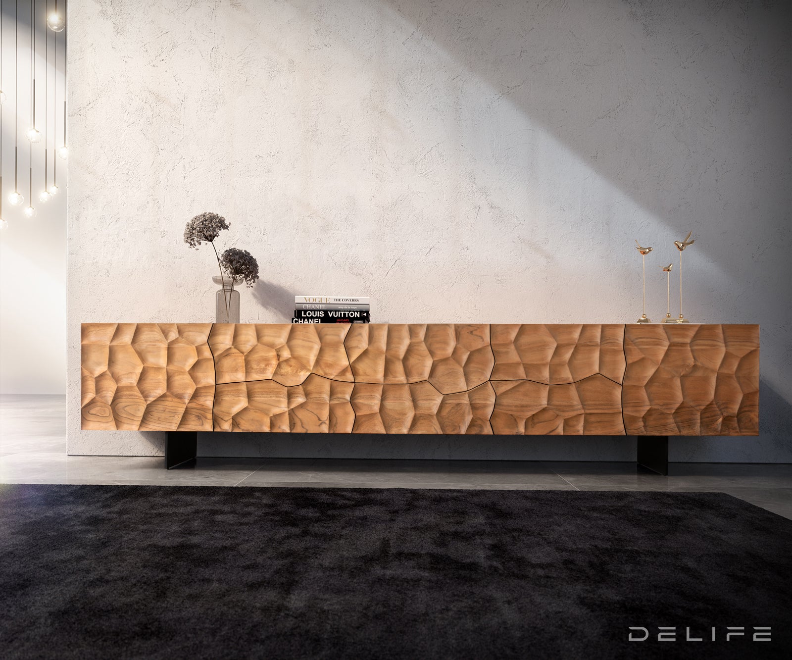 Komoda Solu, Materijal: Bagrem